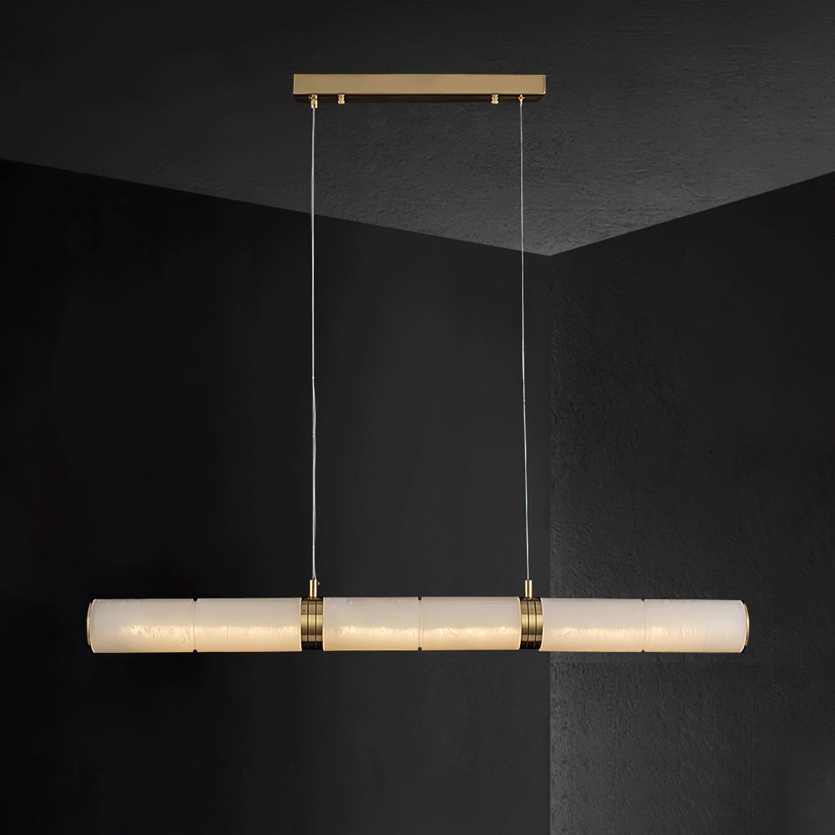 Stream Modern Minimalist Alabaster Pendant Light - Letslighting