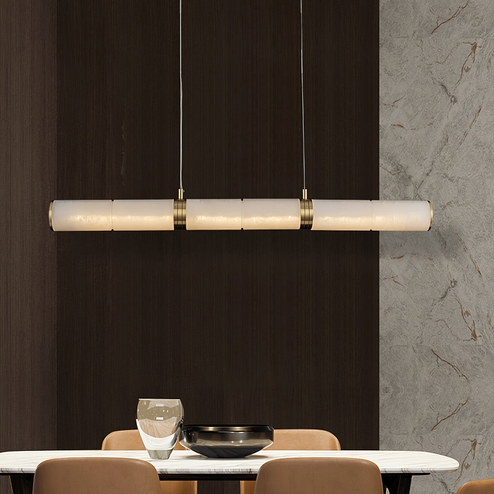 Stream Modern Minimalist Alabaster Pendant Light - Letslighting