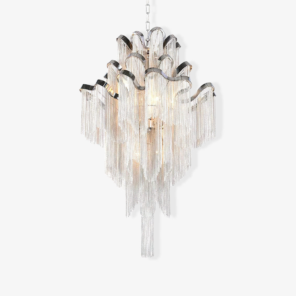 Lustra Pendant Lamp Stream Chain Nickel-Letslighting