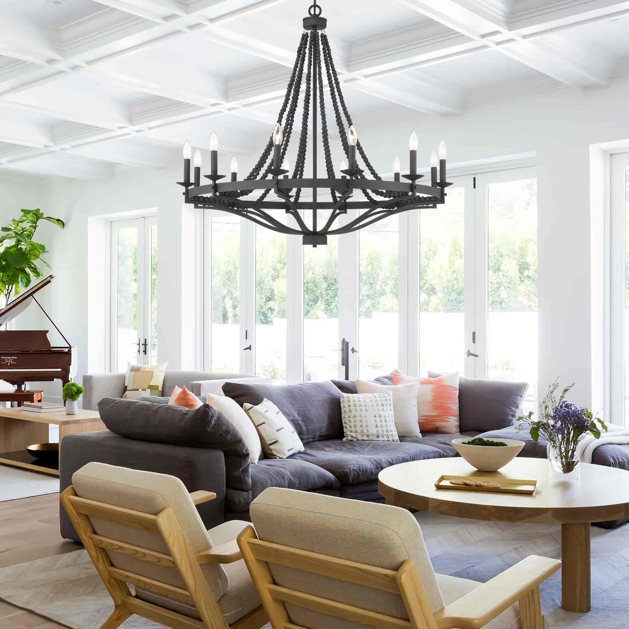 Isoren Industrieller Vintage Kronleuchter aus Holz-Letslighting