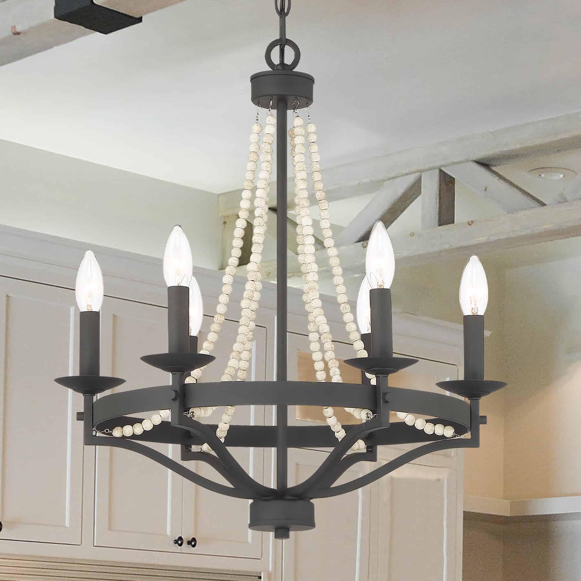 Isoren Industrieller Vintage Kronleuchter aus Holz-Letslighting