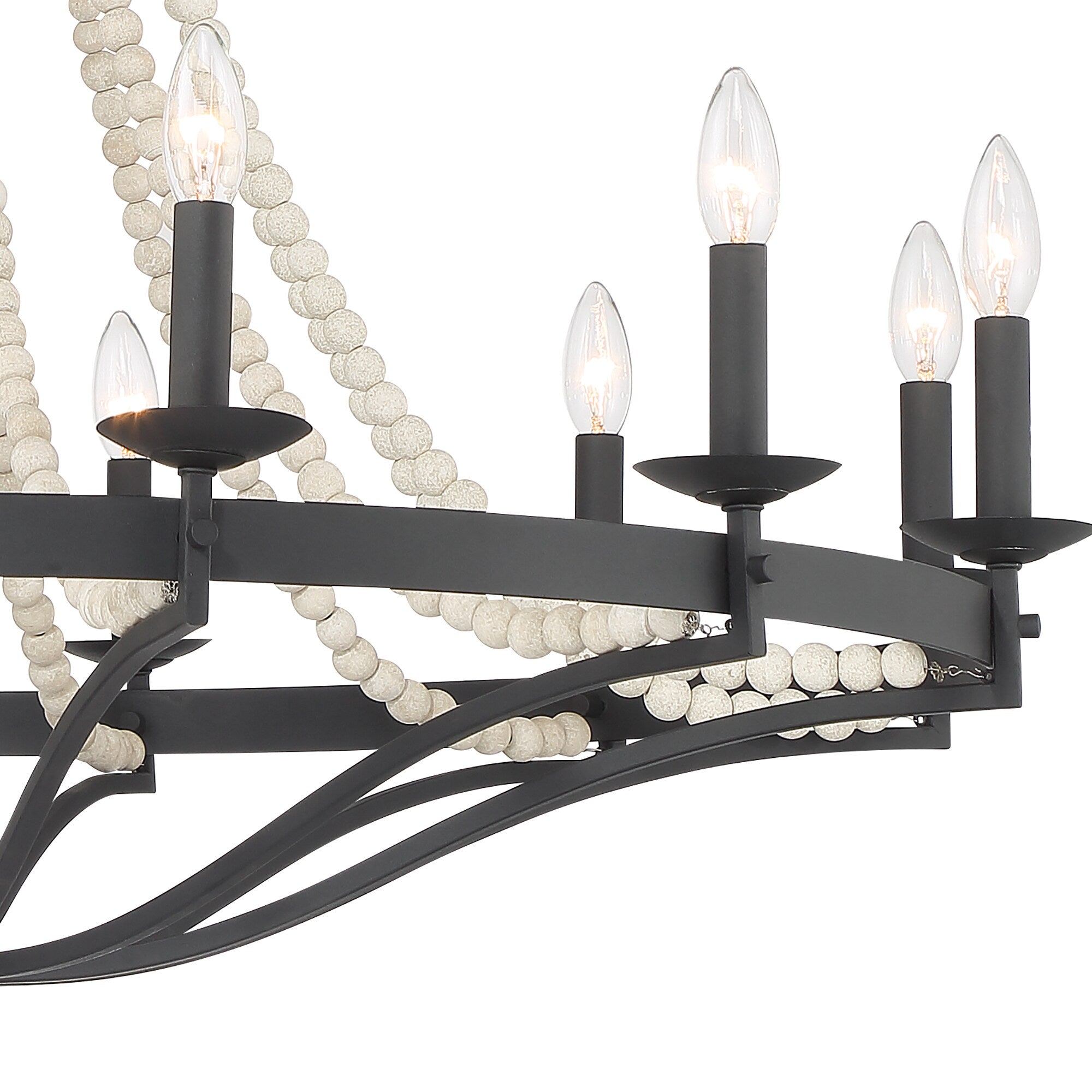 Isoren Industrieller Vintage Kronleuchter aus Holz-Letslighting