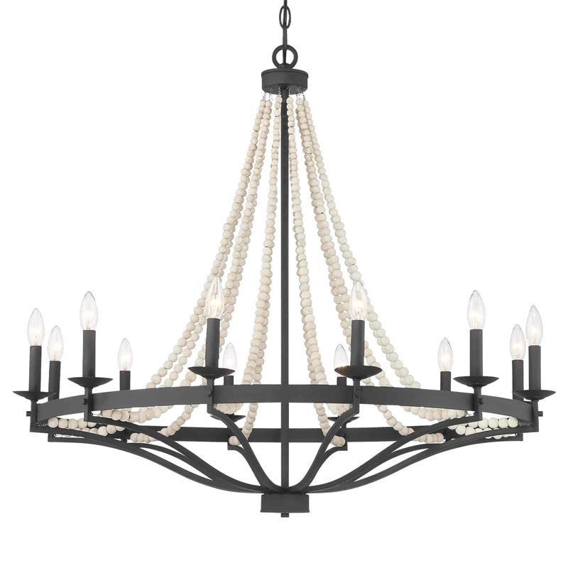 Isoren Industrieller Vintage Kronleuchter aus Holz-Letslighting