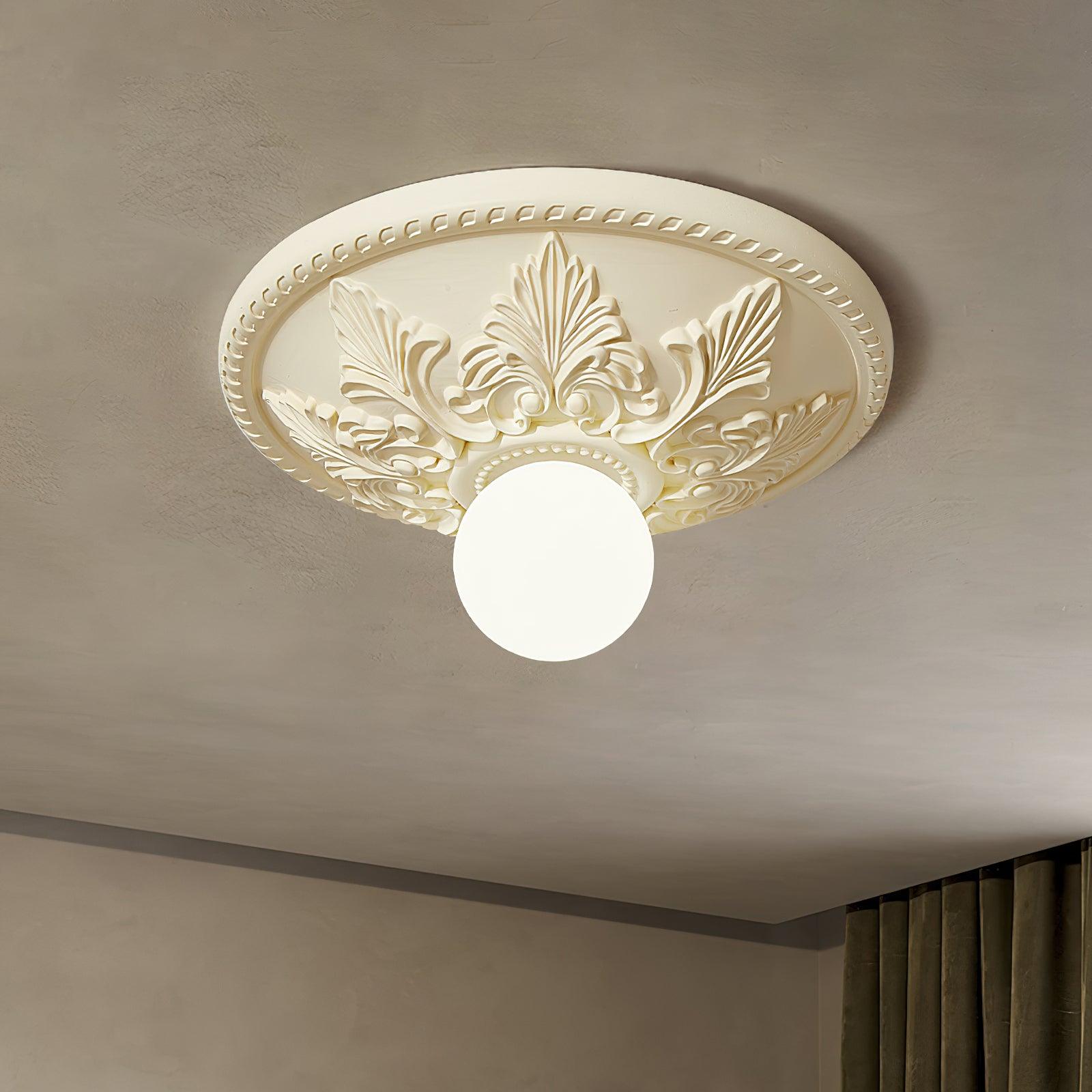 Deckenleuchte Harz Baldachin Glas Globus Klassisch Verziert-Letslighting