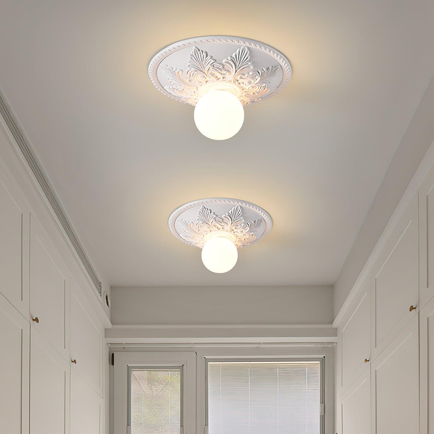 Deckenleuchte Harz Baldachin Glas Globus Klassisch Verziert-Letslighting