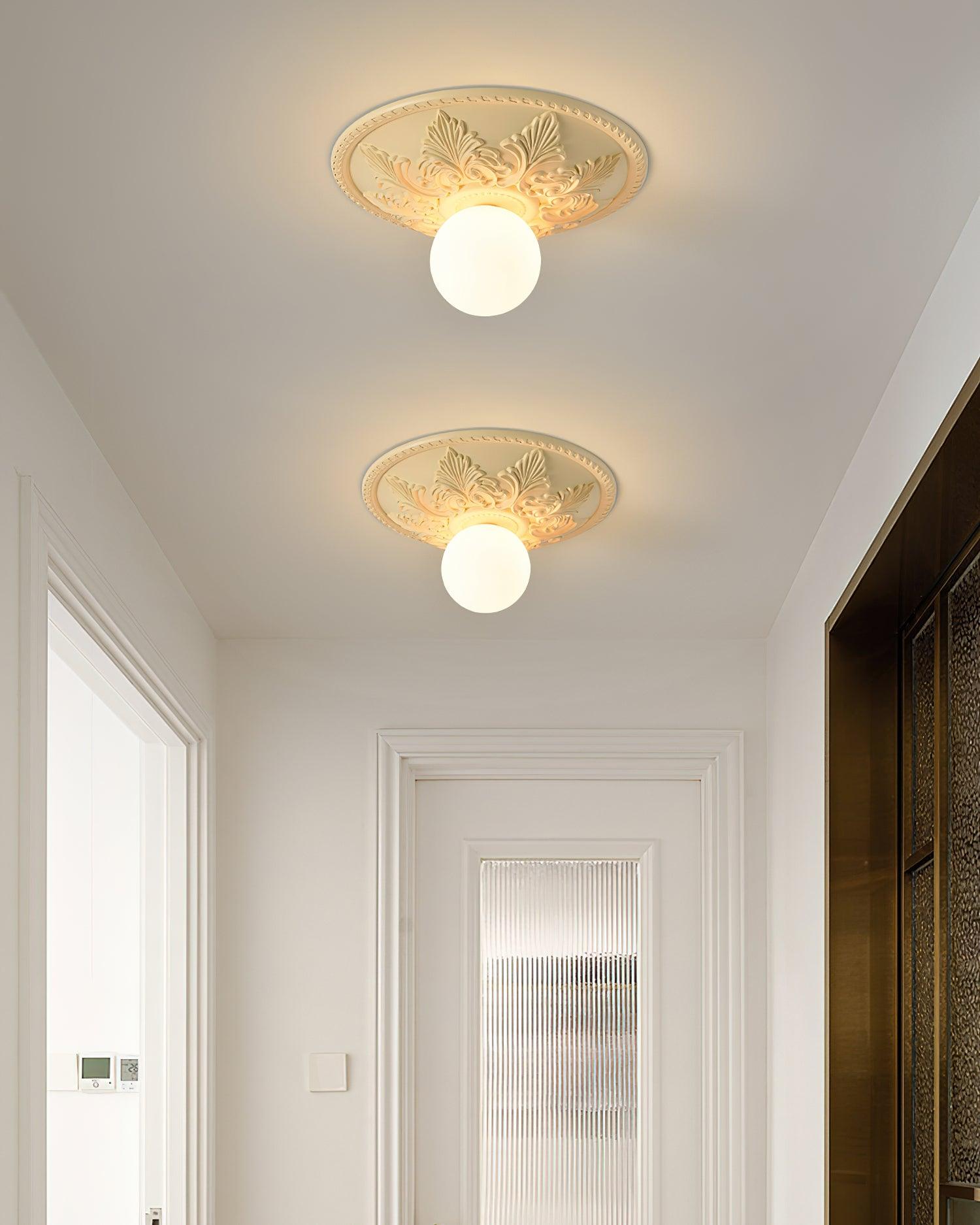 Deckenleuchte Harz Baldachin Glas Globus Klassisch Verziert-Letslighting