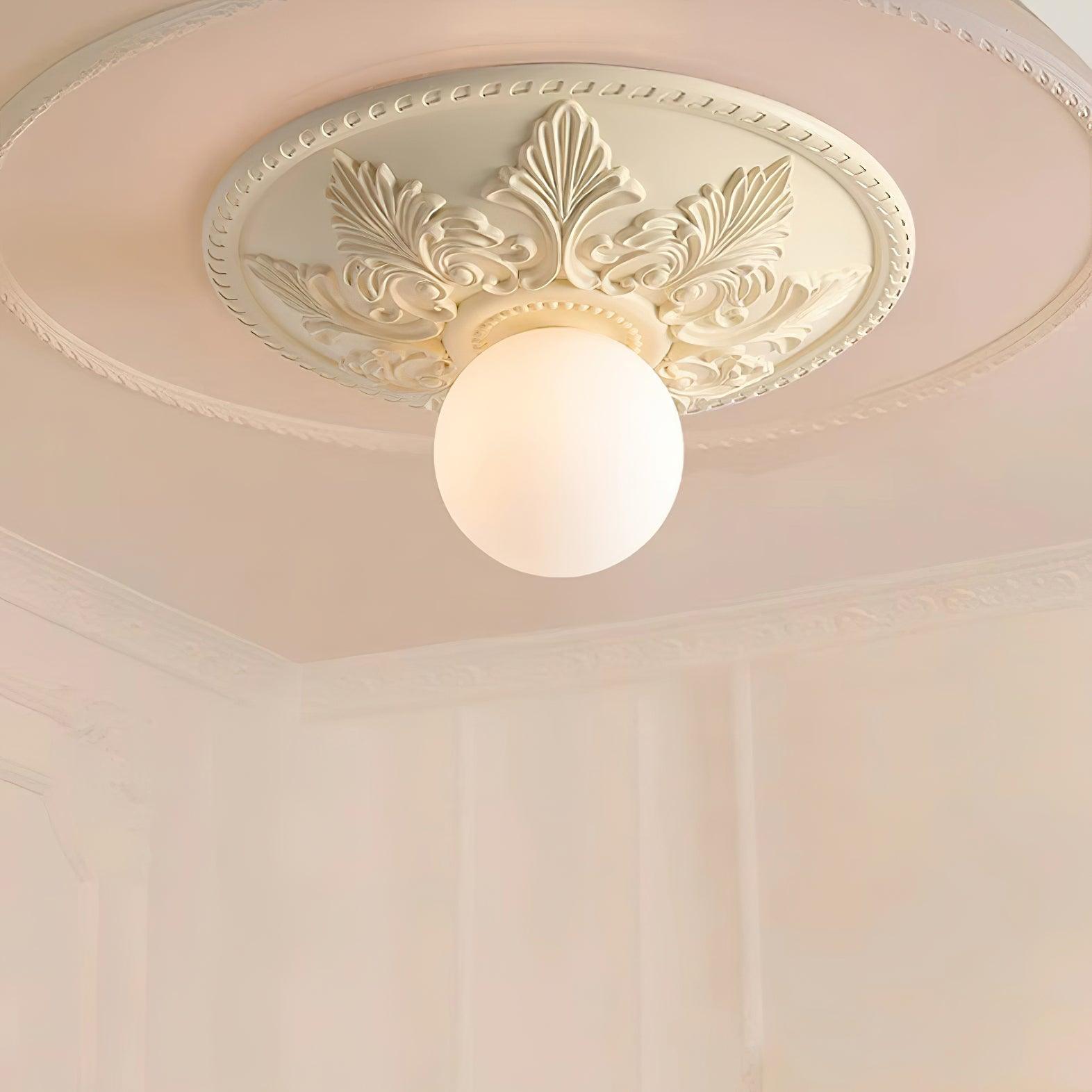 Deckenleuchte Harz Baldachin Glas Globus Klassisch Verziert-Letslighting