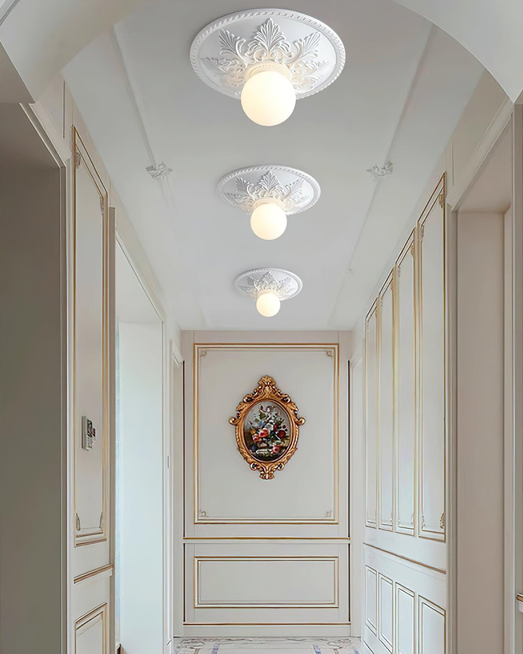 Deckenleuchte Harz Baldachin Glas Globus Klassisch Verziert-Letslighting