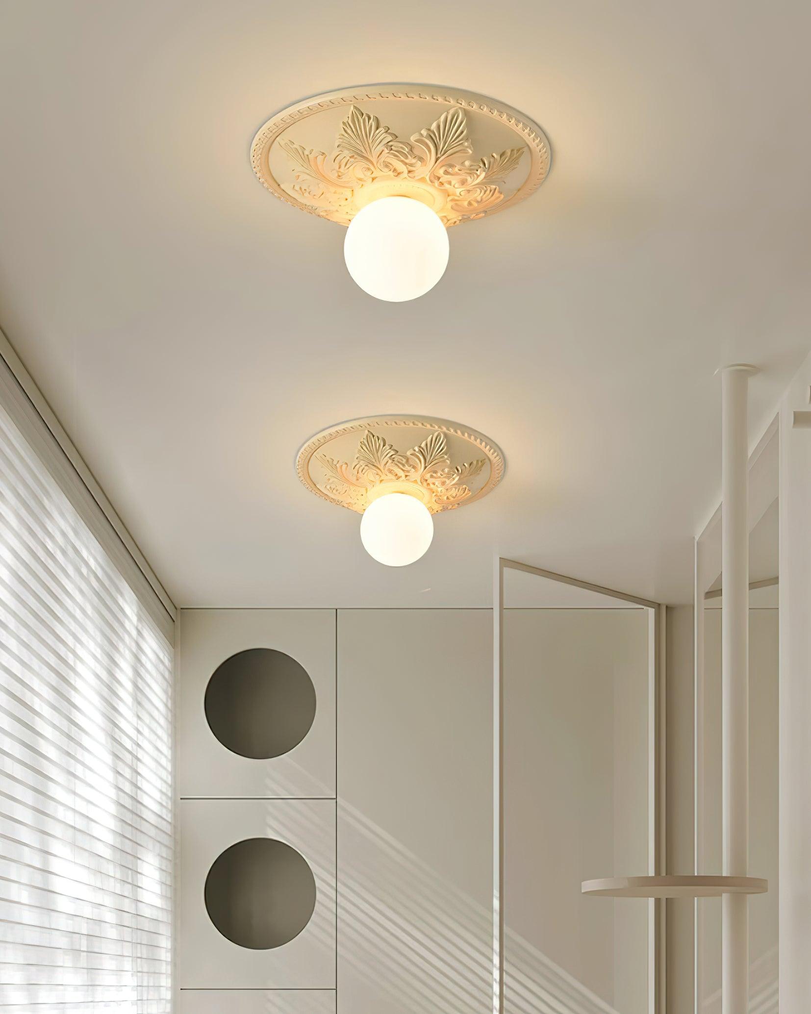 Deckenleuchte Harz Baldachin Glas Globus Klassisch Verziert-Letslighting