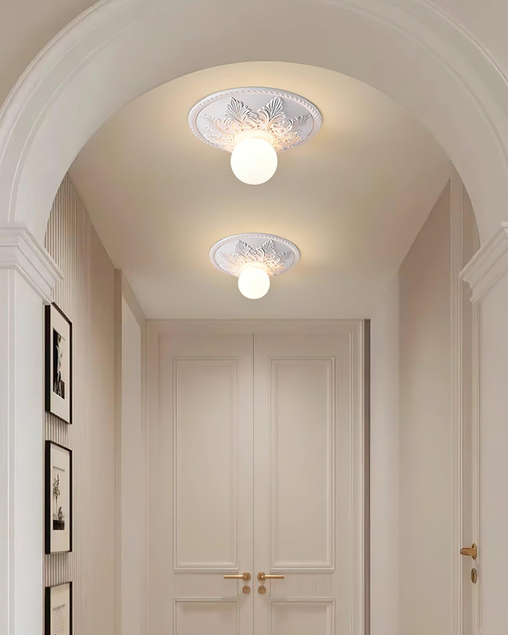 Deckenleuchte Harz Baldachin Glas Globus Klassisch Verziert-Letslighting