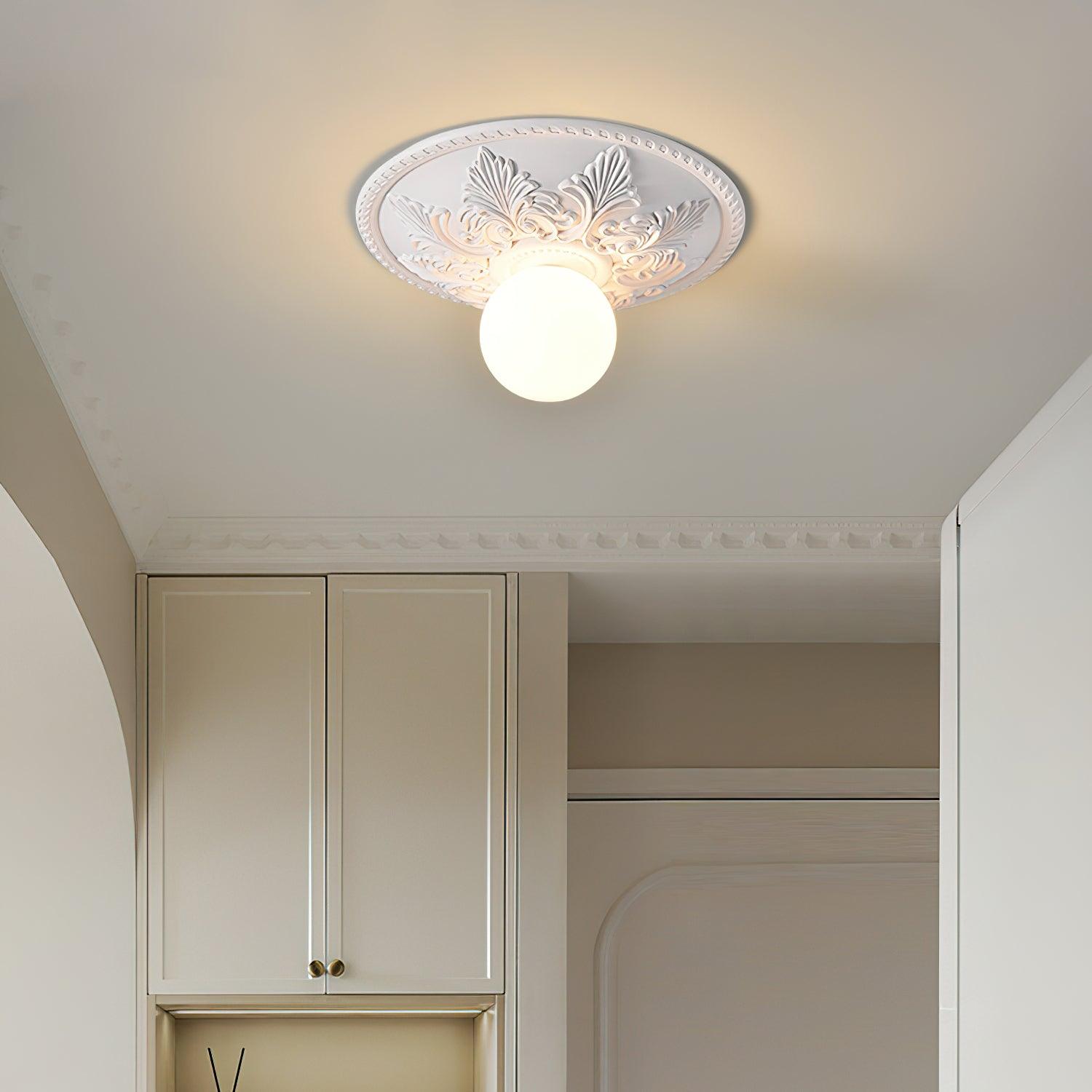 Deckenleuchte Harz Baldachin Glas Globus Klassisch Verziert-Letslighting