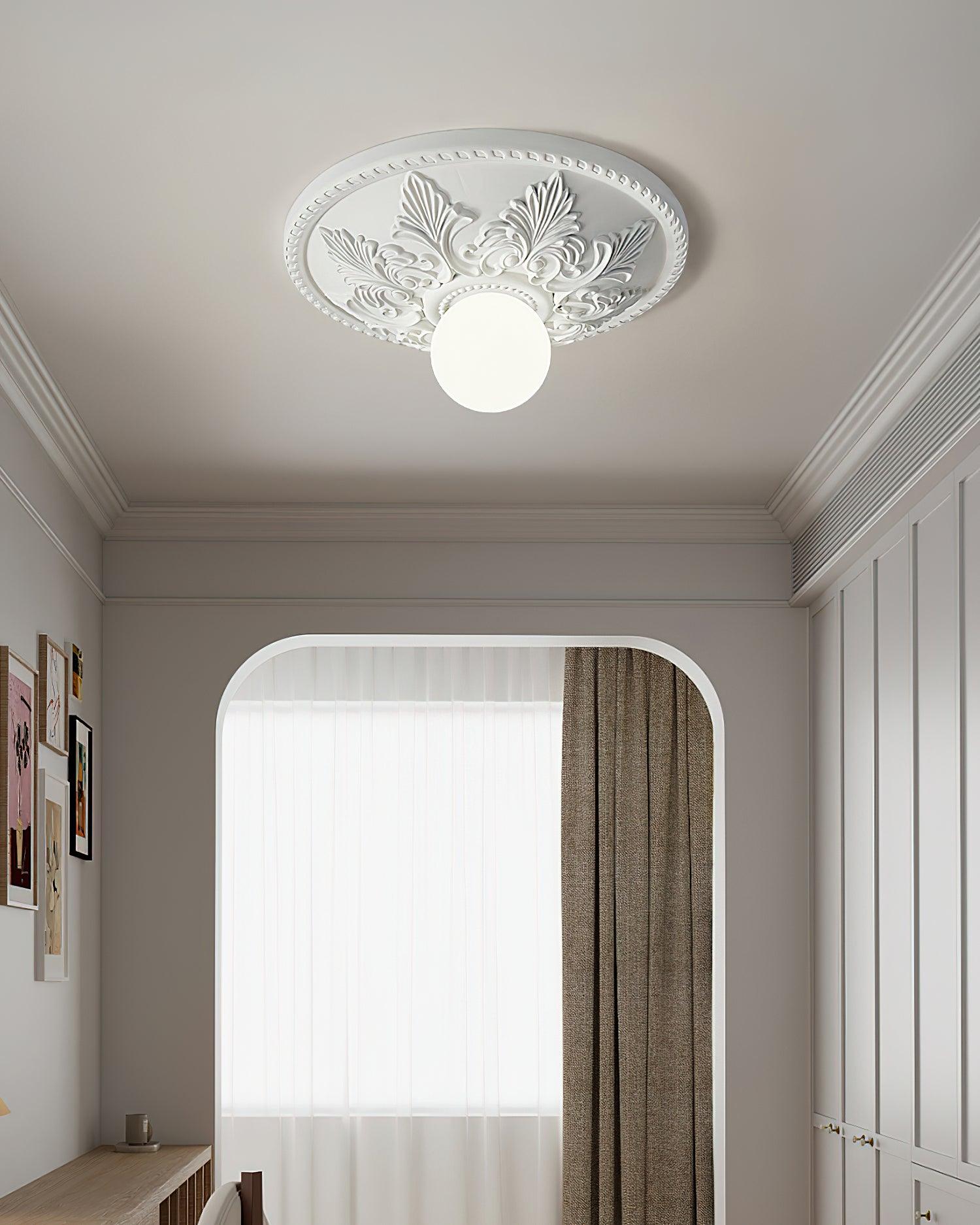 Deckenleuchte Harz Baldachin Glas Globus Klassisch Verziert-Letslighting