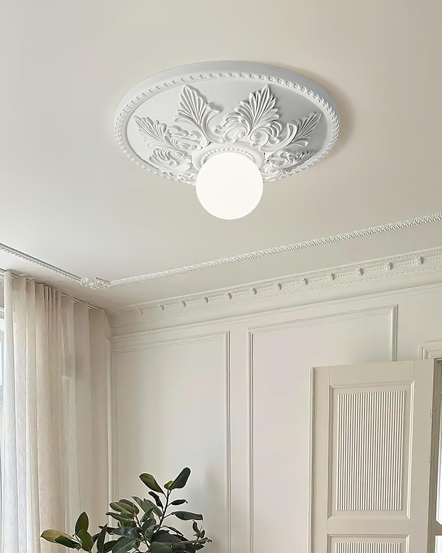 Deckenleuchte Harz Baldachin Glas Globus Klassisch Verziert-Letslighting