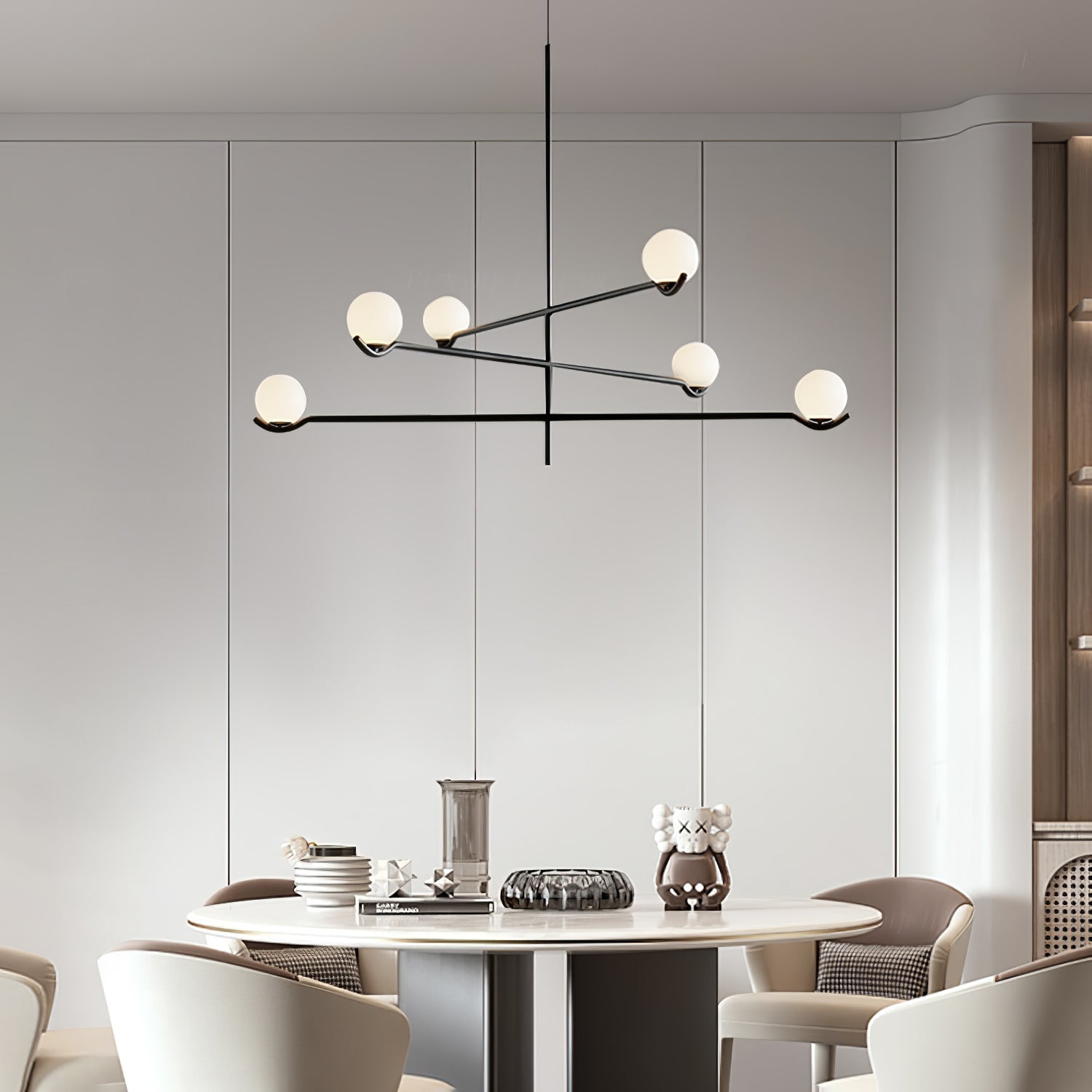 Fayno White Globe Chandelier - Letslighting