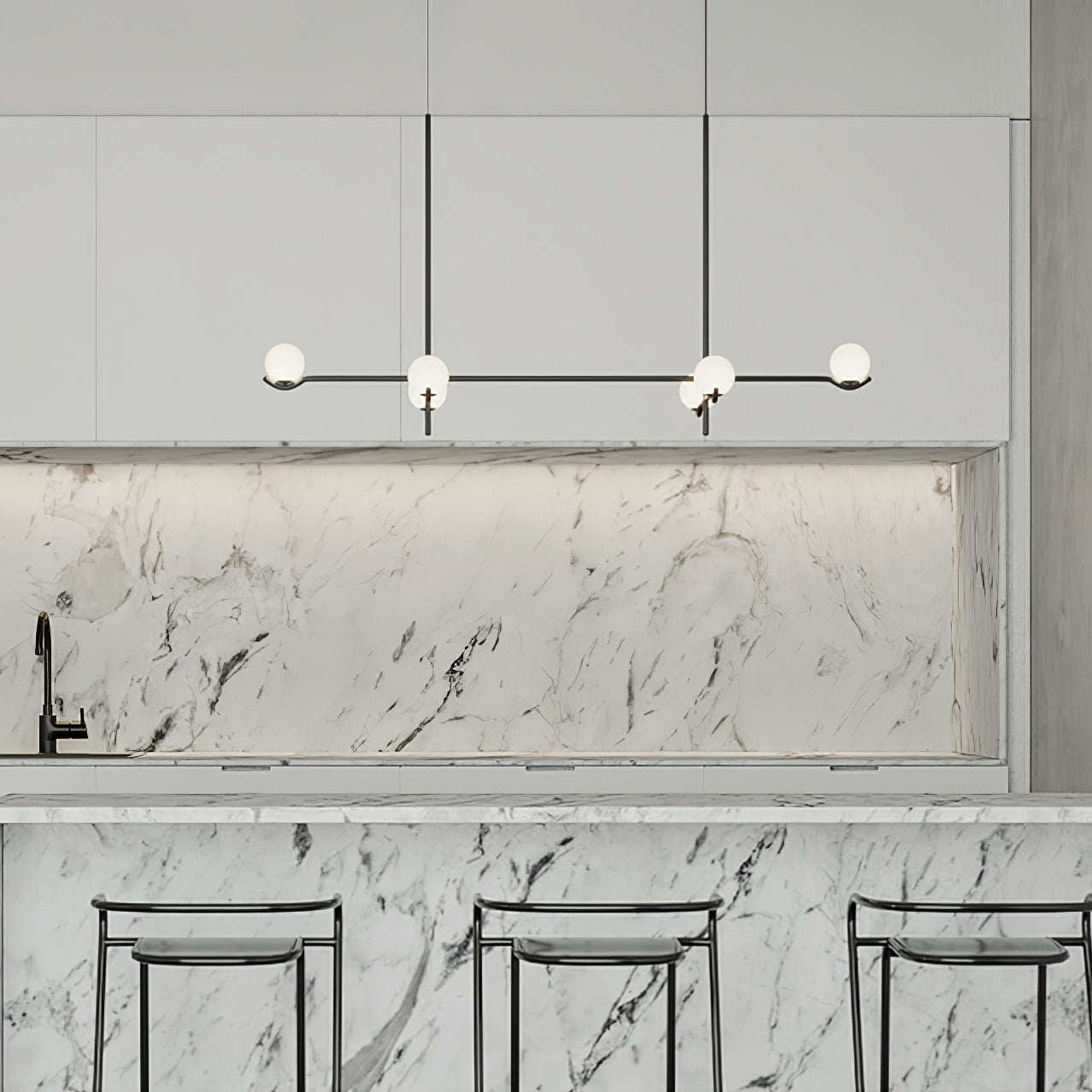 Fayno White Globe Chandelier - Letslighting