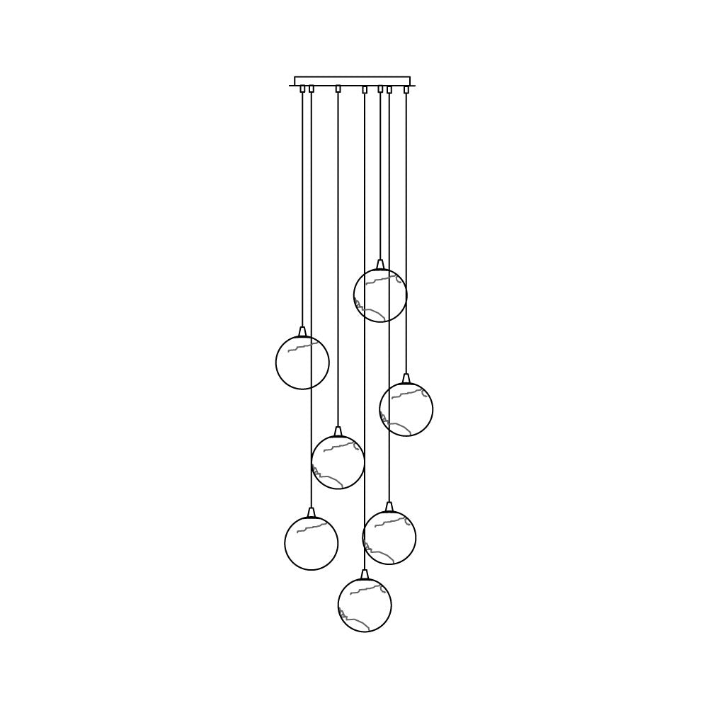 Arsorarae Modern Minimalist Cluster Alabaster Chandelier - Letslighting