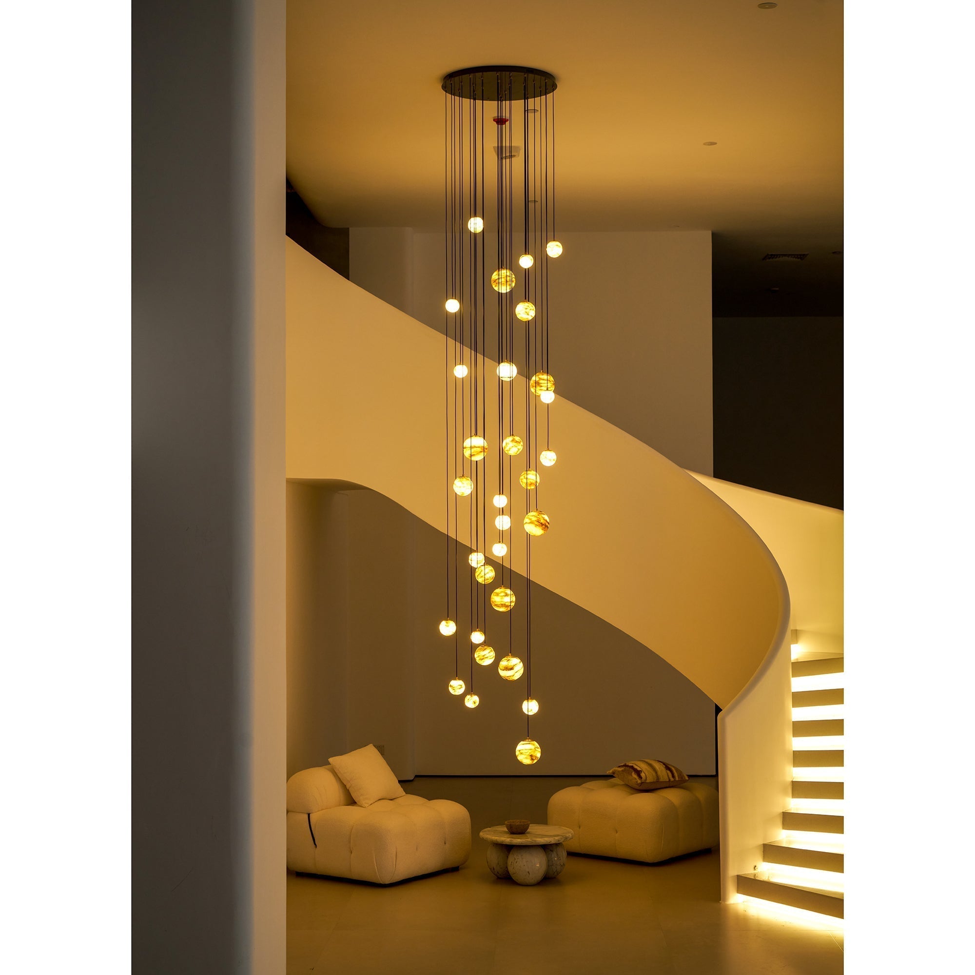 Arsorarae Modern Minimalist Cluster Alabaster Chandelier - Letslighting