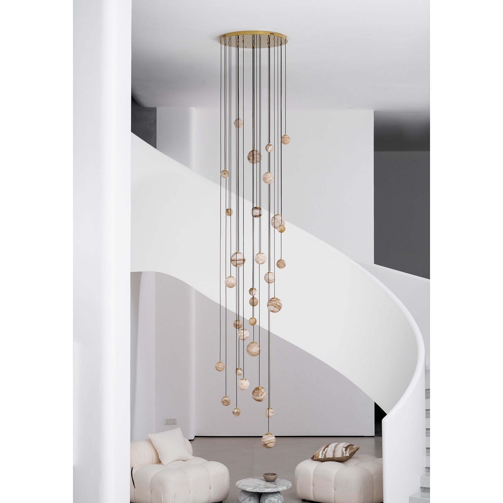 Arsorarae Modern Minimalist Cluster Alabaster Chandelier - Letslighting