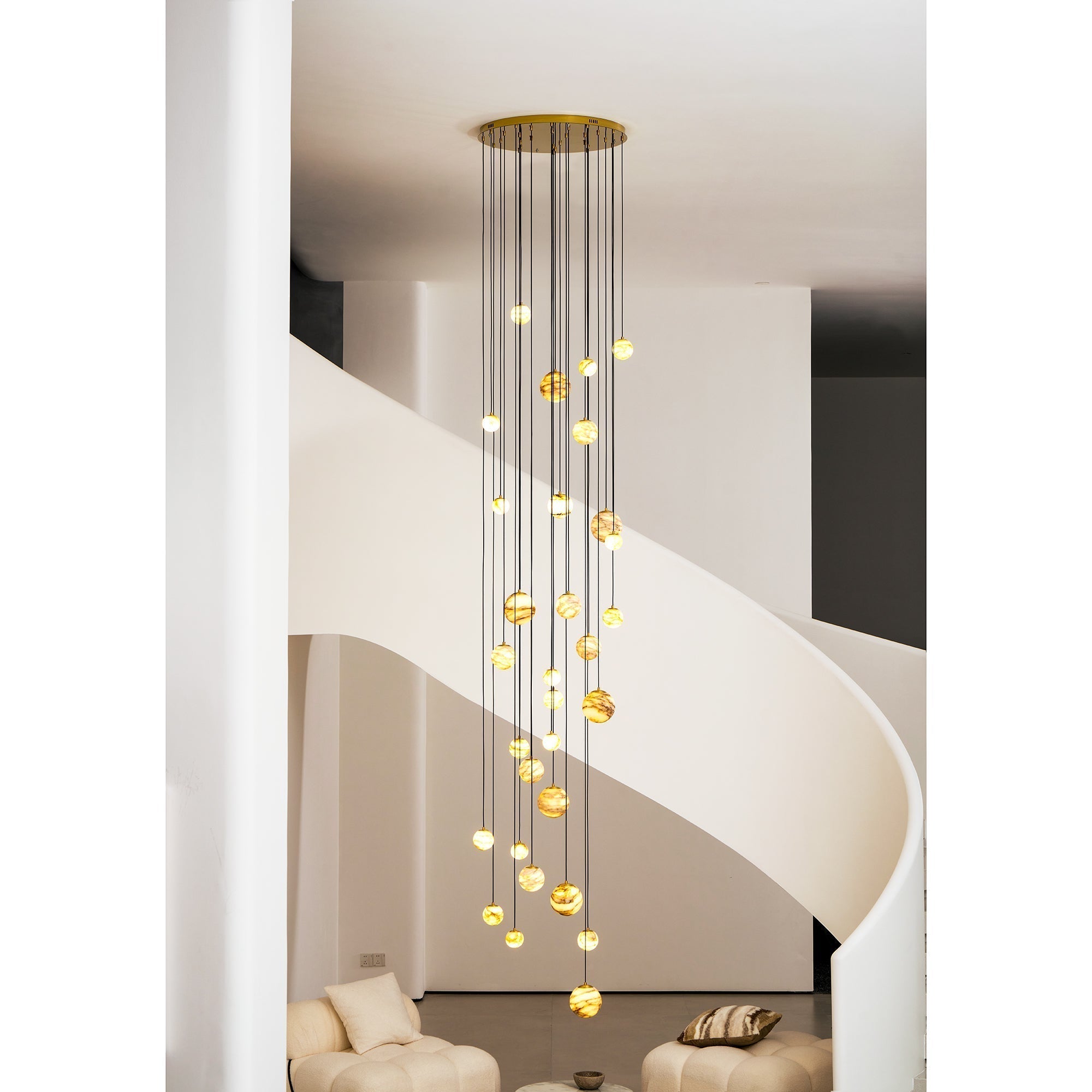 Arsorarae Modern Minimalist Cluster Alabaster Chandelier - Letslighting