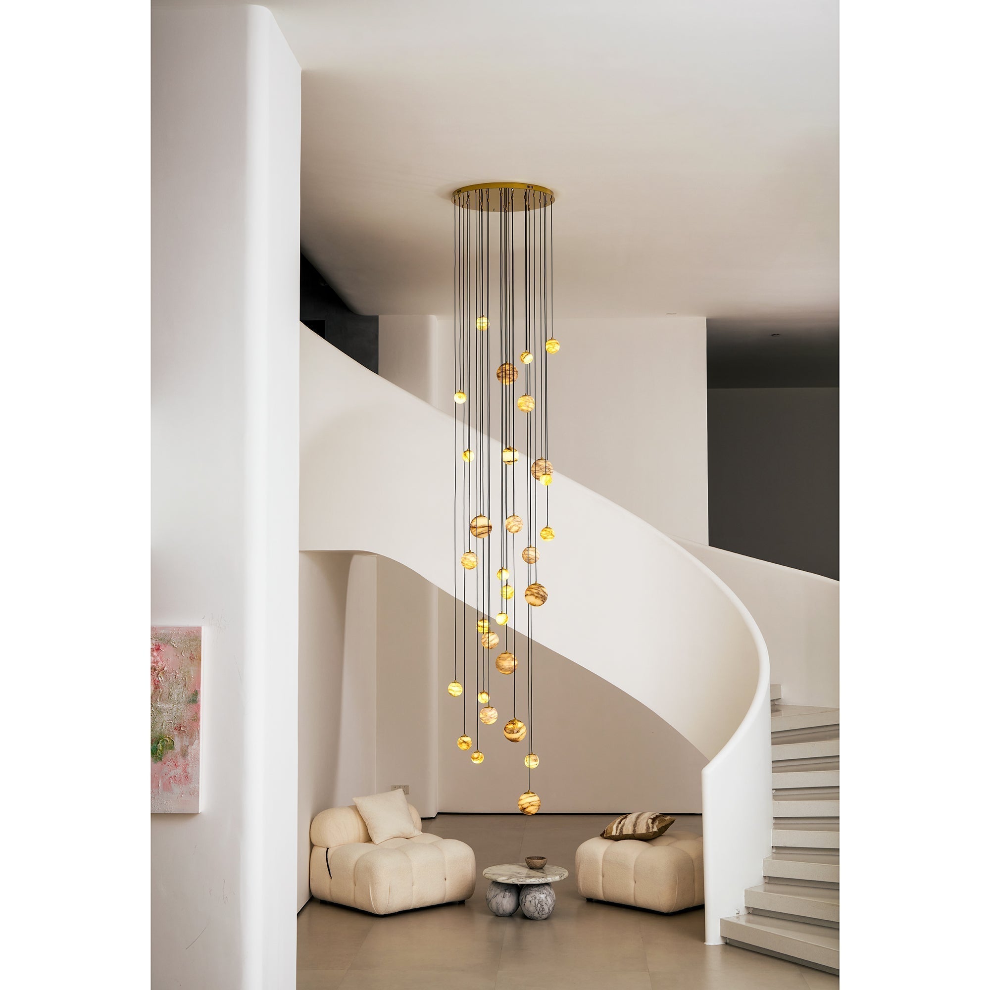 Arsorarae Modern Minimalist Cluster Alabaster Chandelier - Letslighting