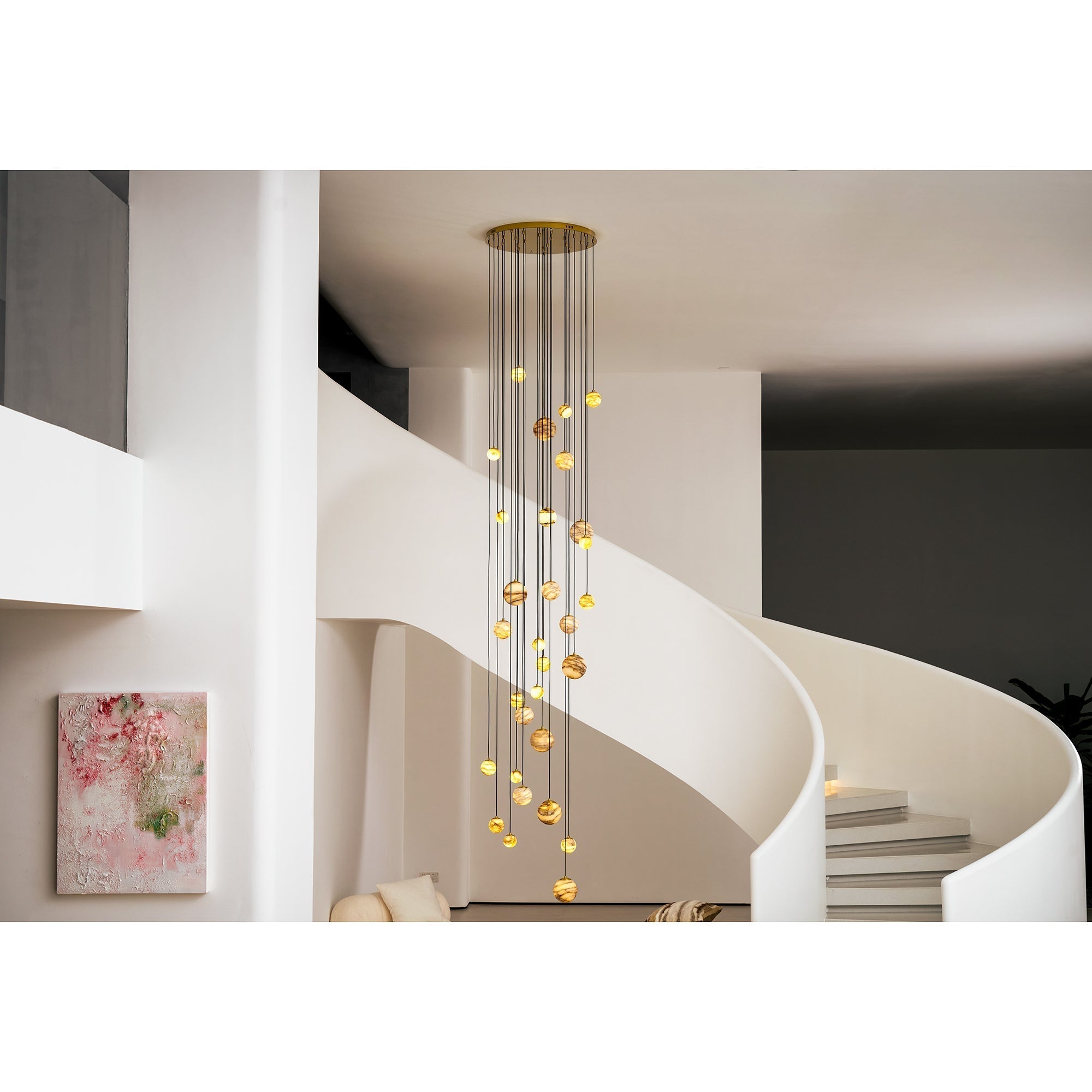 Arsorarae Modern Minimalist Cluster Alabaster Chandelier - Letslighting