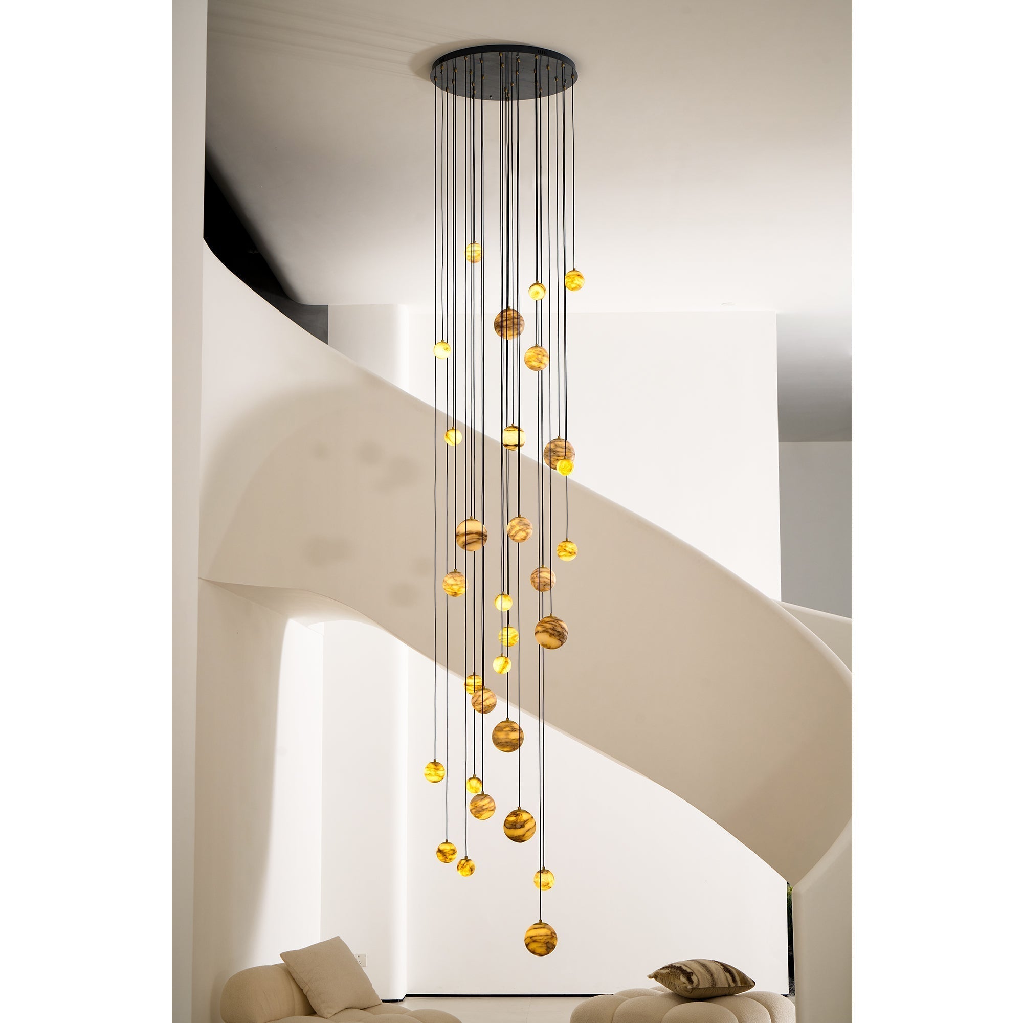 Arsorarae Modern Minimalist Cluster Alabaster Chandelier - Letslighting