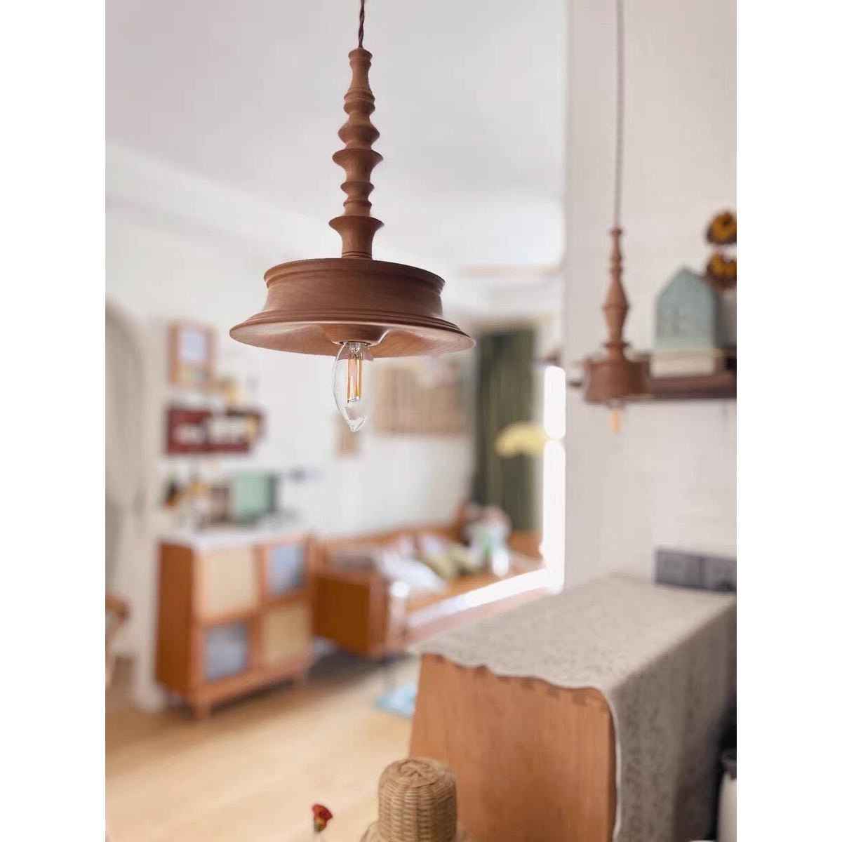 Tessira Holz Industrie Pendelleuchte-Letslighting
