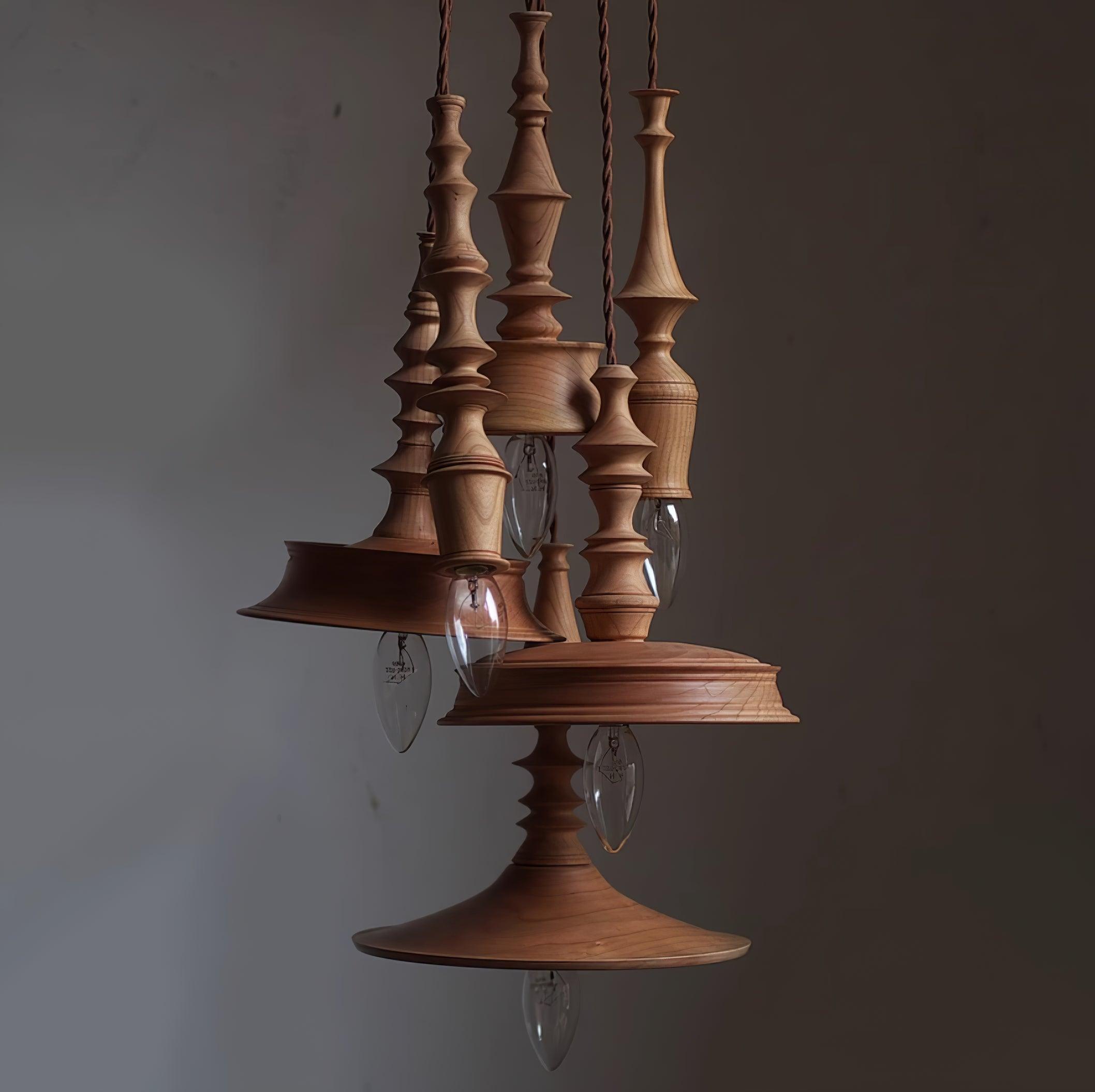 Tessira Holz Industrie Pendelleuchte-Letslighting