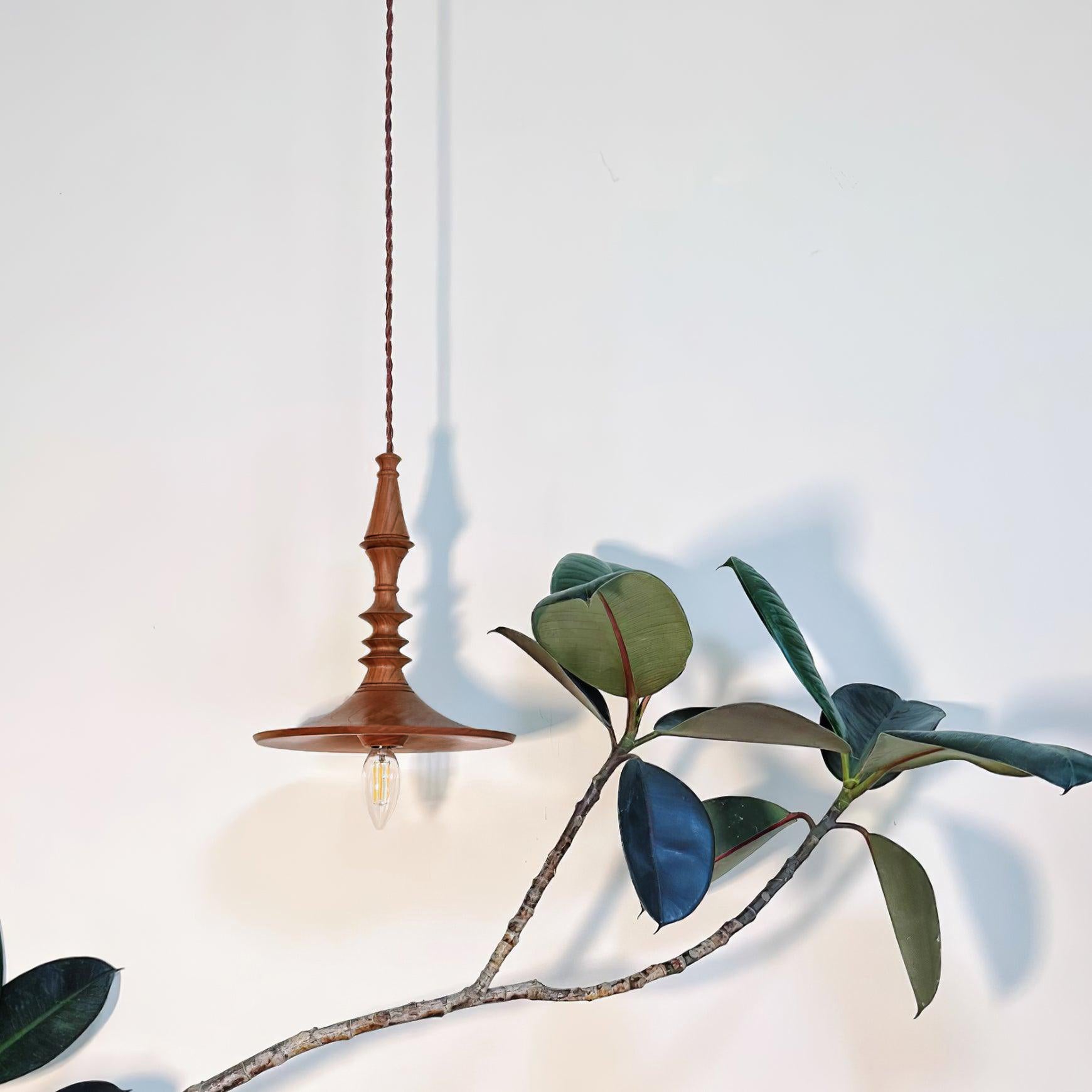 Iraeiel Vintage Minimalistisch Holz Pendelleuchte-Letslighting