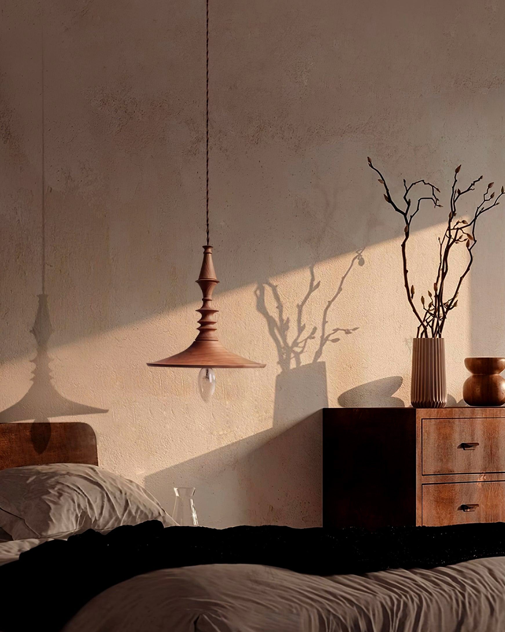 Iraeiel Vintage Minimalistisch Holz Pendelleuchte-Letslighting
