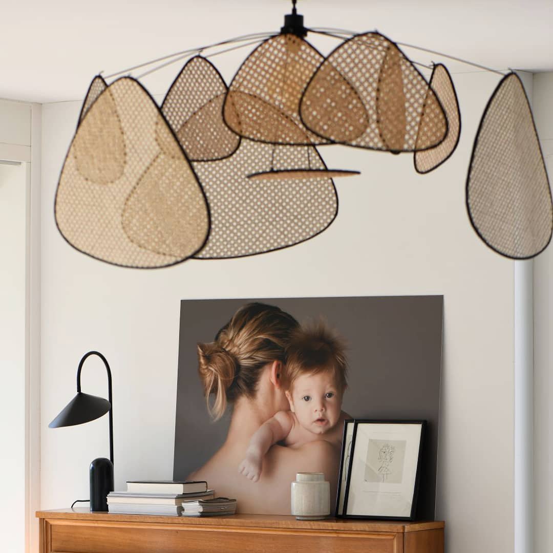Lustra Kronleuchter Schirm Cannage Suspension Retro-Letslighting