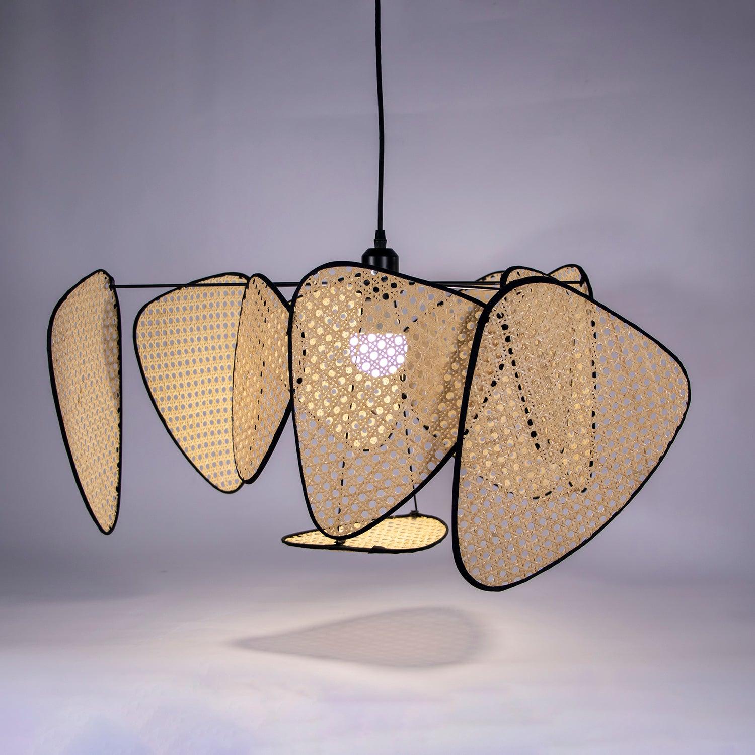 Lustra Kronleuchter Schirm Cannage Suspension Retro-Letslighting