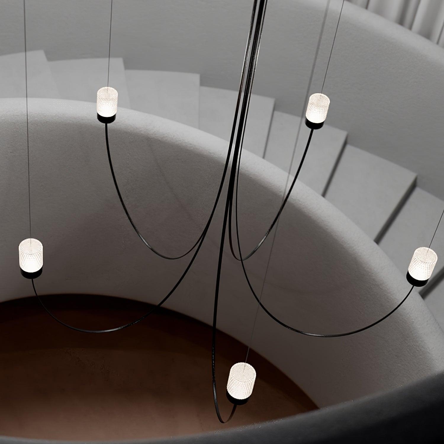 Lustra Kronleuchter Schwingende Eleganz Glas-Letslighting