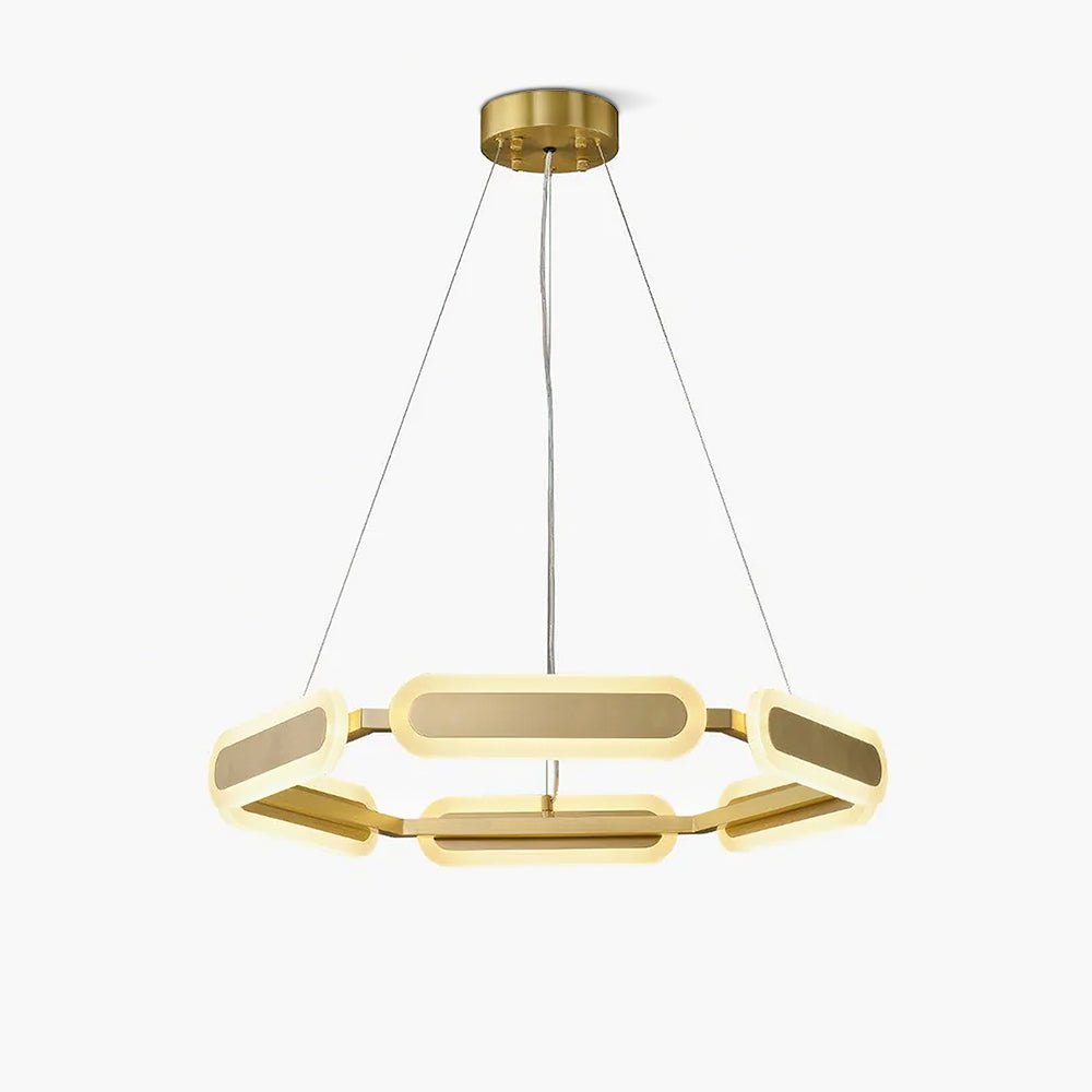 Lustra Kronleuchter Geometrischer Messingring-Letslighting