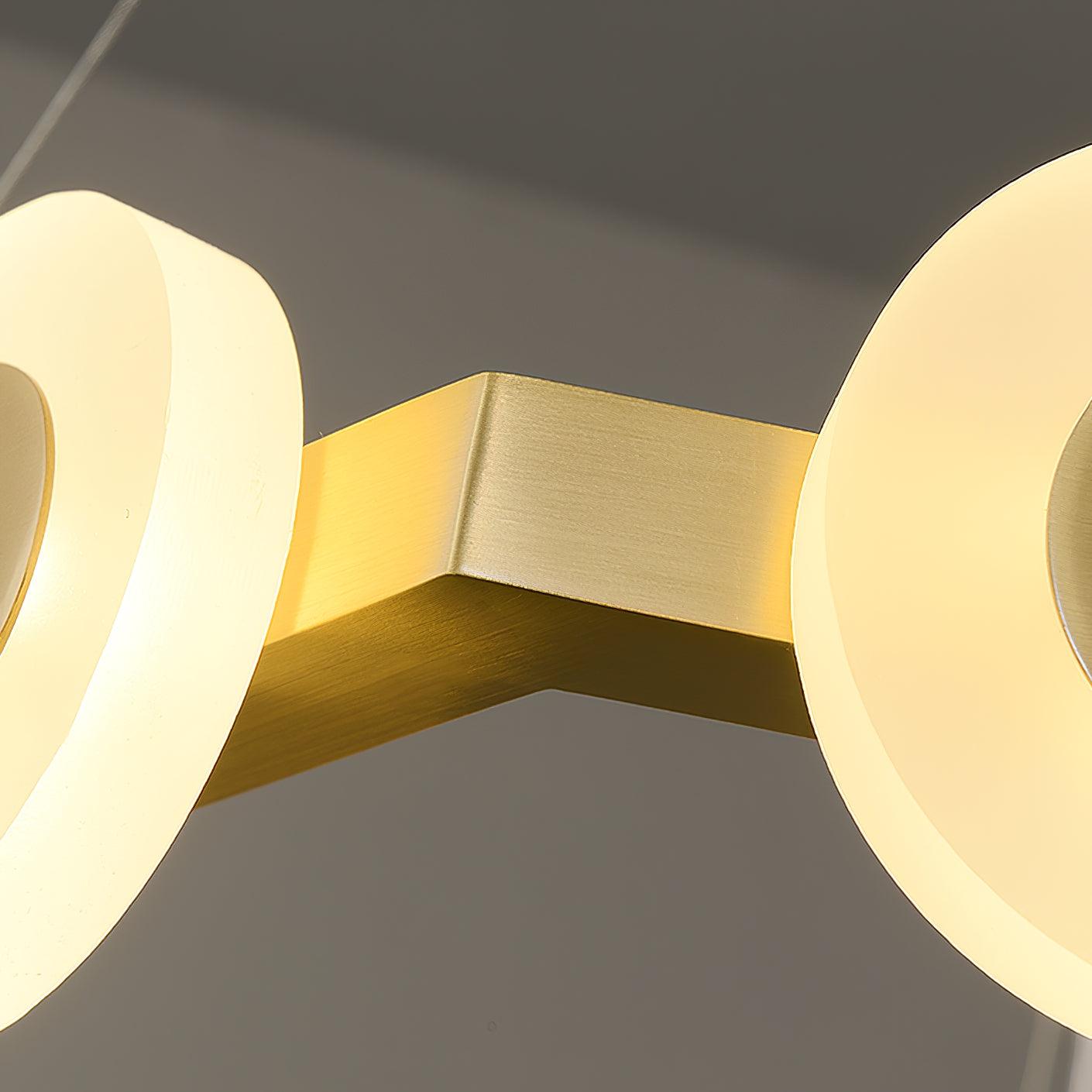 Lustra Kronleuchter Geometrischer Messingring-Letslighting