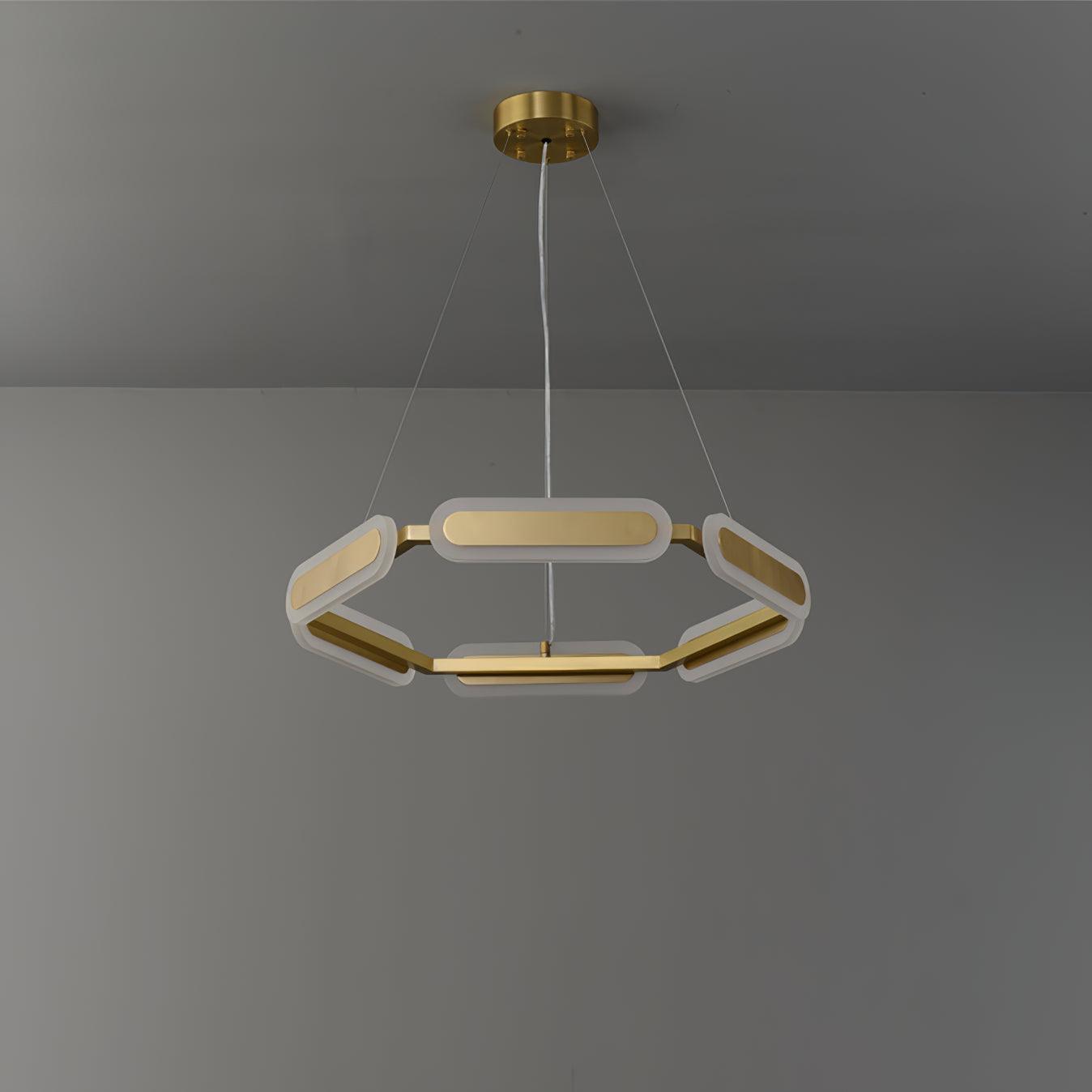 Lustra Kronleuchter Geometrischer Messingring-Letslighting