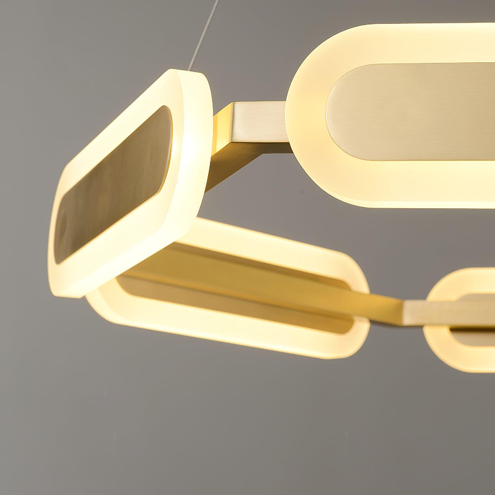 Lustra Kronleuchter Geometrischer Messingring-Letslighting