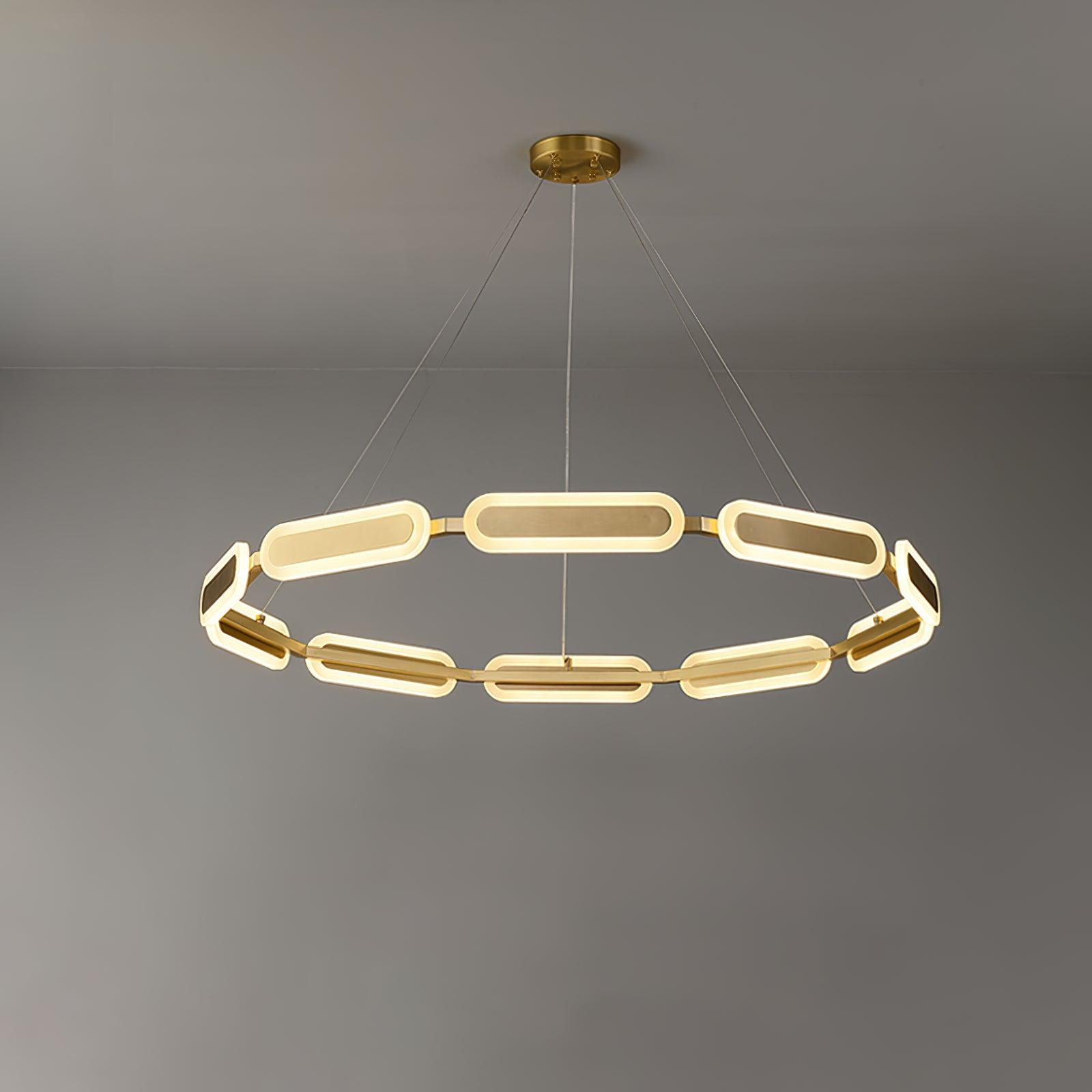 Lustra Kronleuchter Geometrischer Messingring-Letslighting