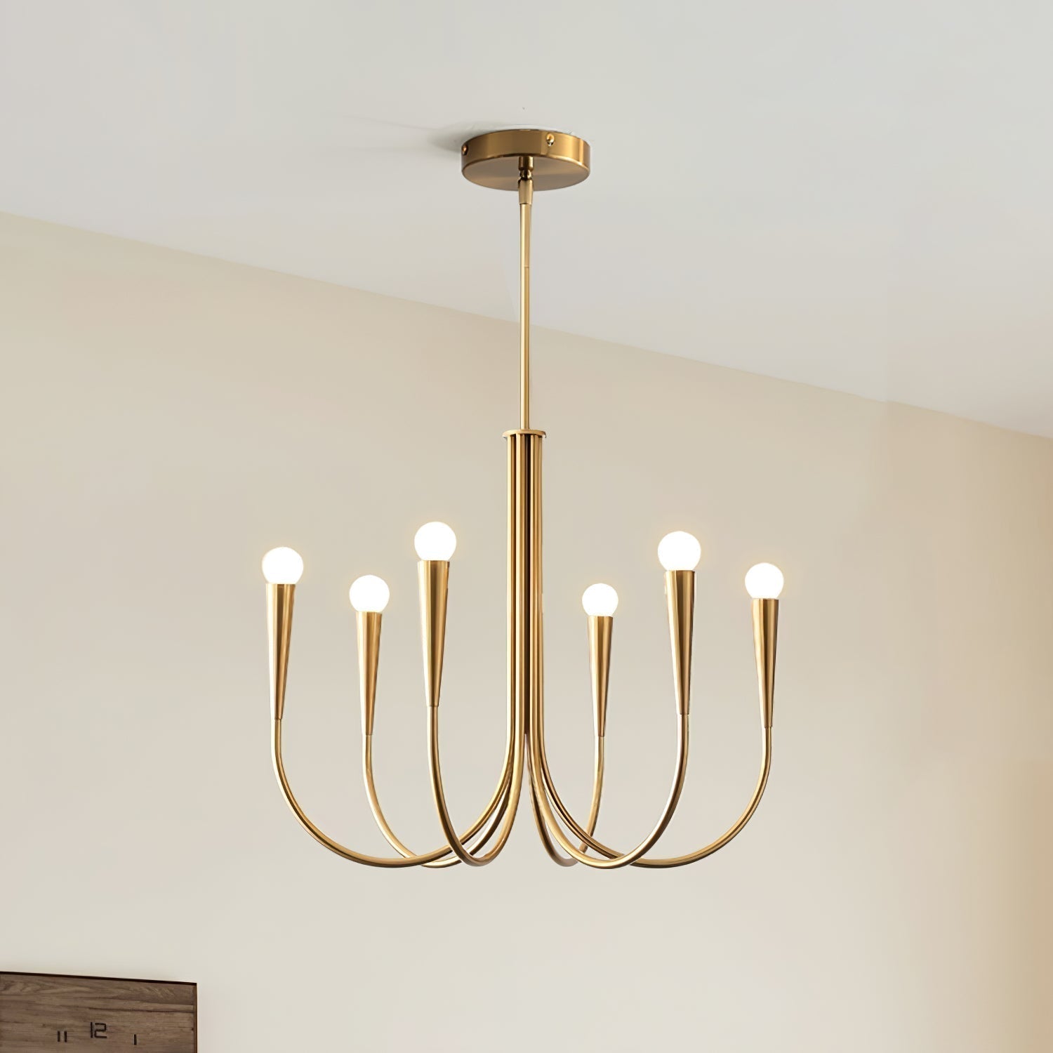 Swoop Arm Chandelier - Blowlighting