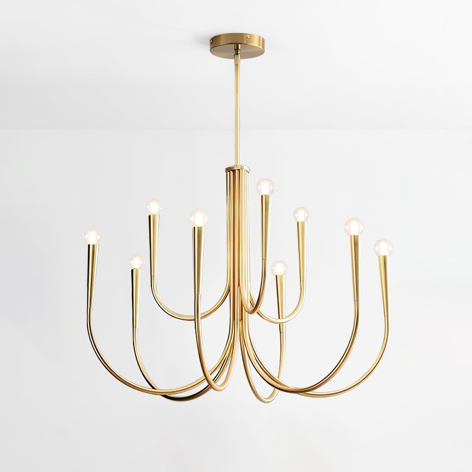 Swoop Arm Chandelier - Blowlighting