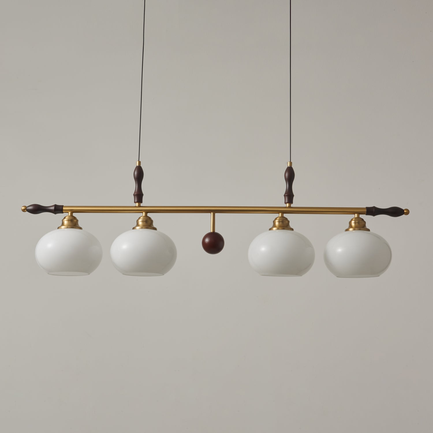 Sylvara Premium Eleganz Traditionell Holz Glas Pendelleuchte Lampe-Letslighting