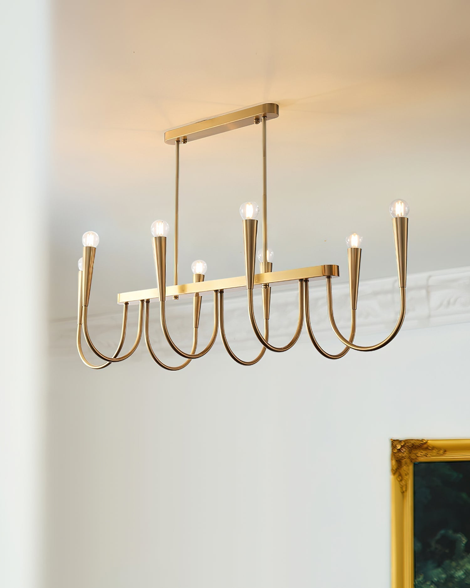 Lustra Kronleuchter Gold Symphony Geschwungen Elegant-Letslighting