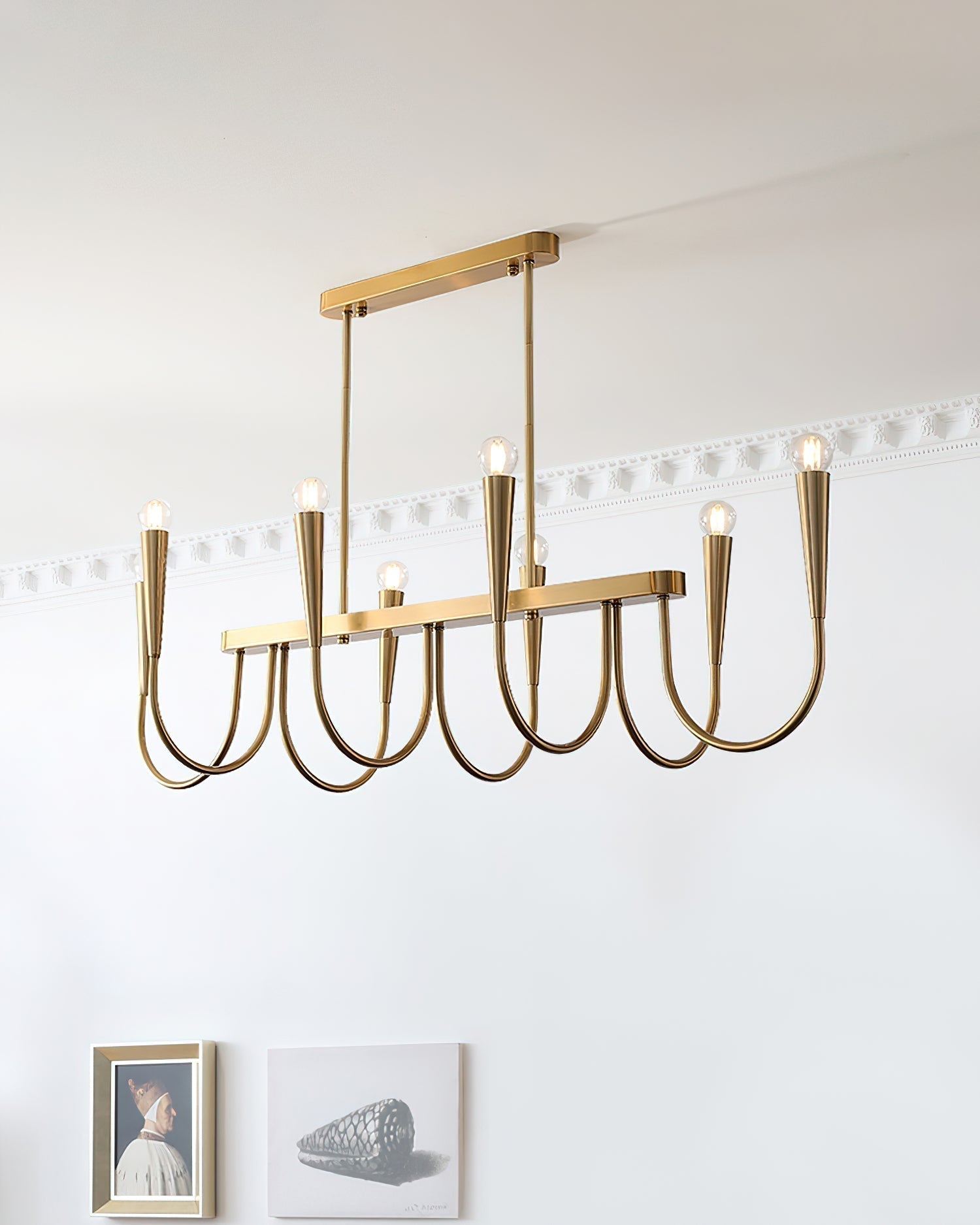 Lustra Kronleuchter Gold Symphony Geschwungen Elegant-Letslighting