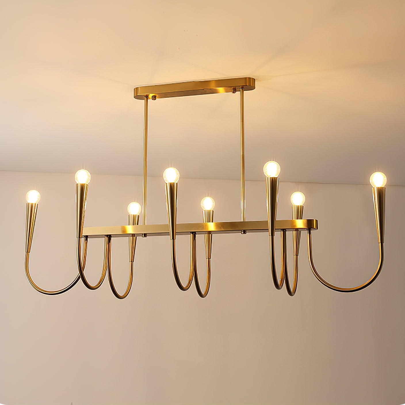 Lustra Kronleuchter Gold Symphony Geschwungen Elegant-Letslighting