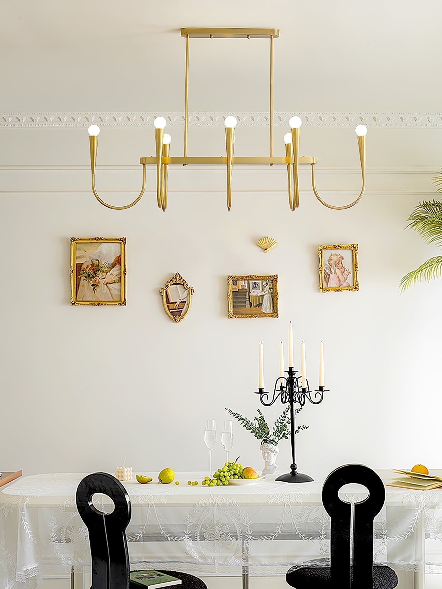 Lustra Kronleuchter Gold Symphony Geschwungen Elegant-Letslighting
