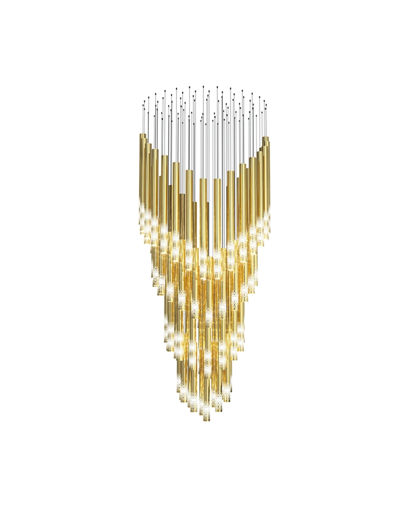 Ovynira Kronleuchter mit goldenen Stäben-Letslighting