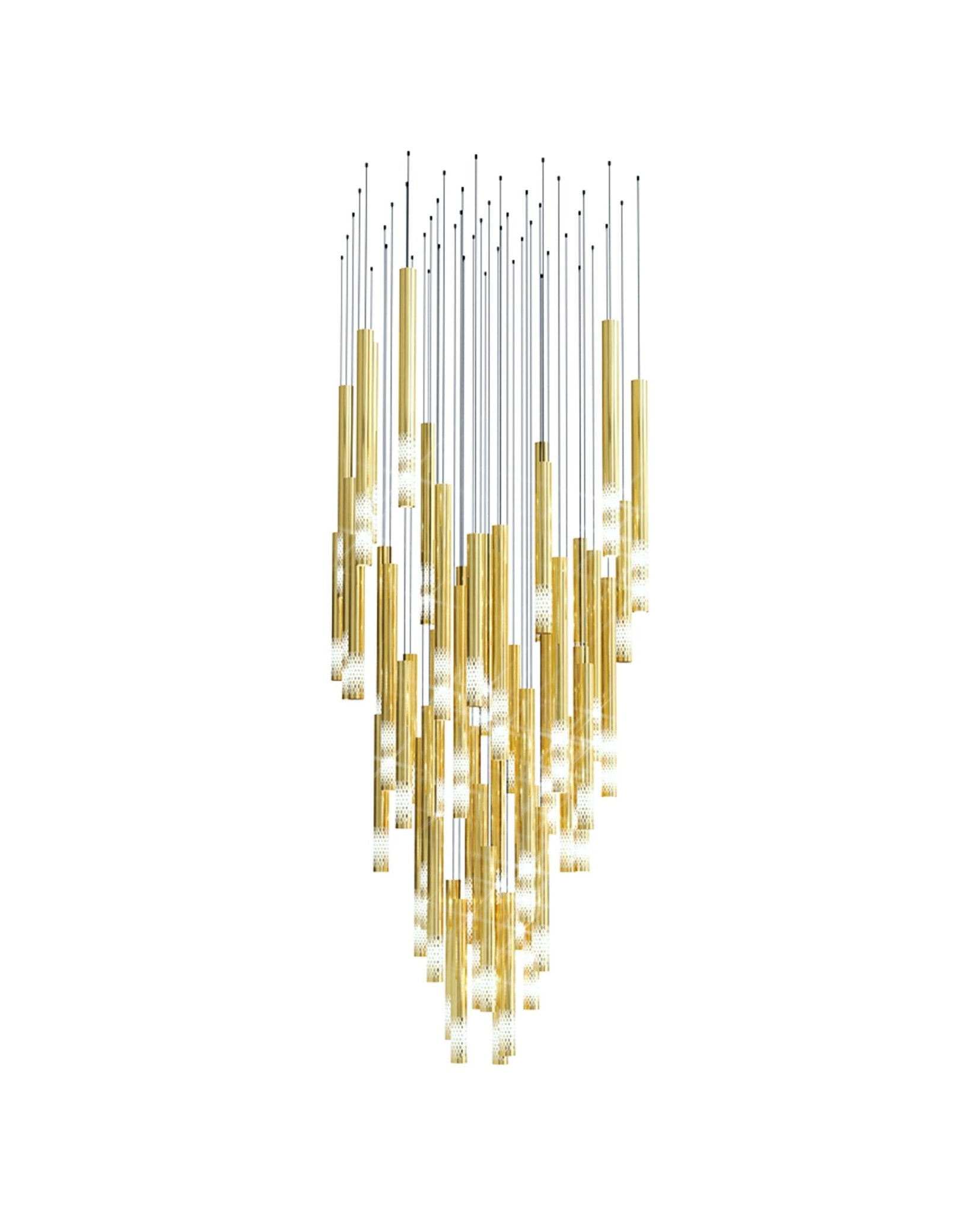 Ovynira Kronleuchter mit goldenen Stäben-Letslighting