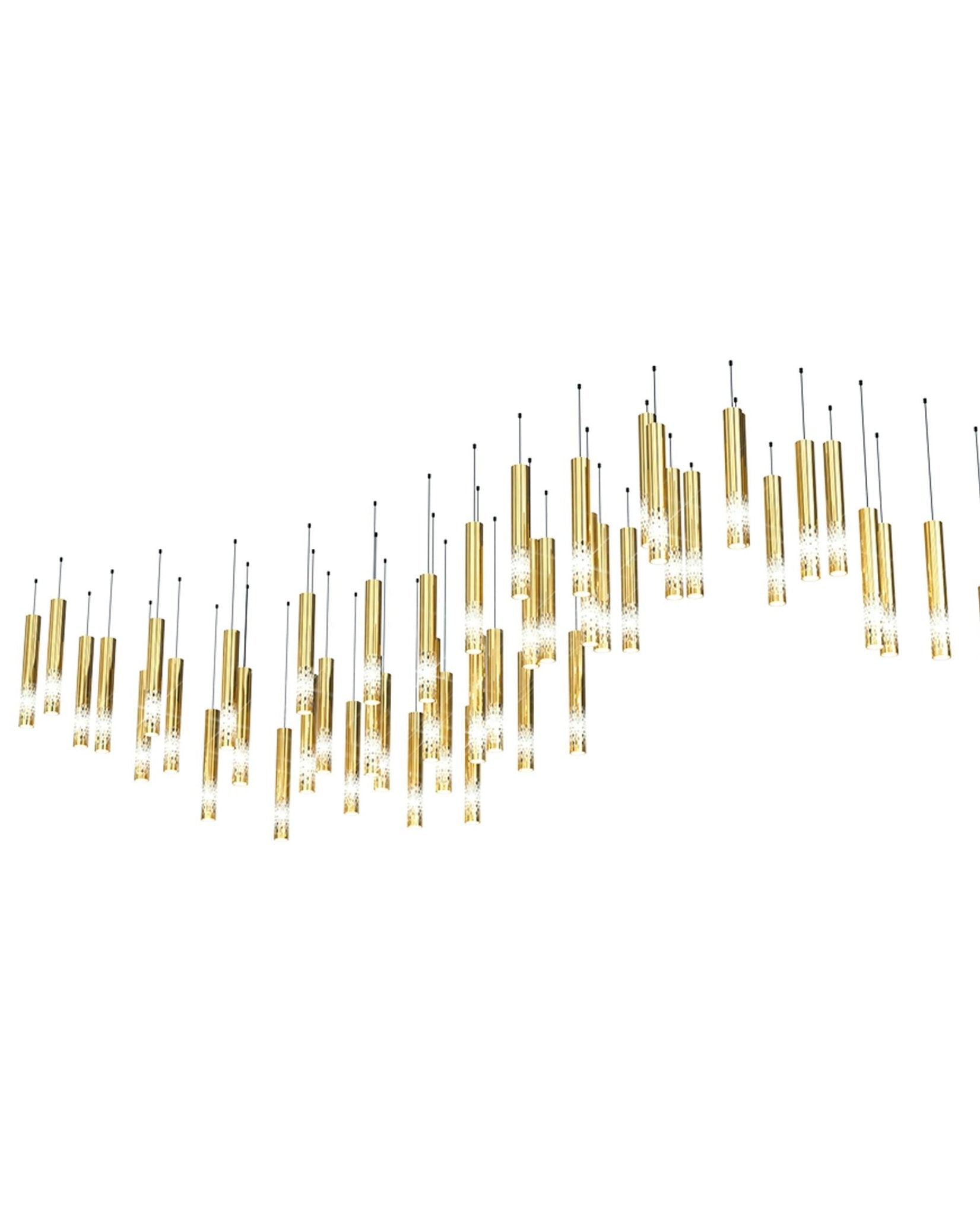 Ovynira Kronleuchter mit goldenen Stäben-Letslighting