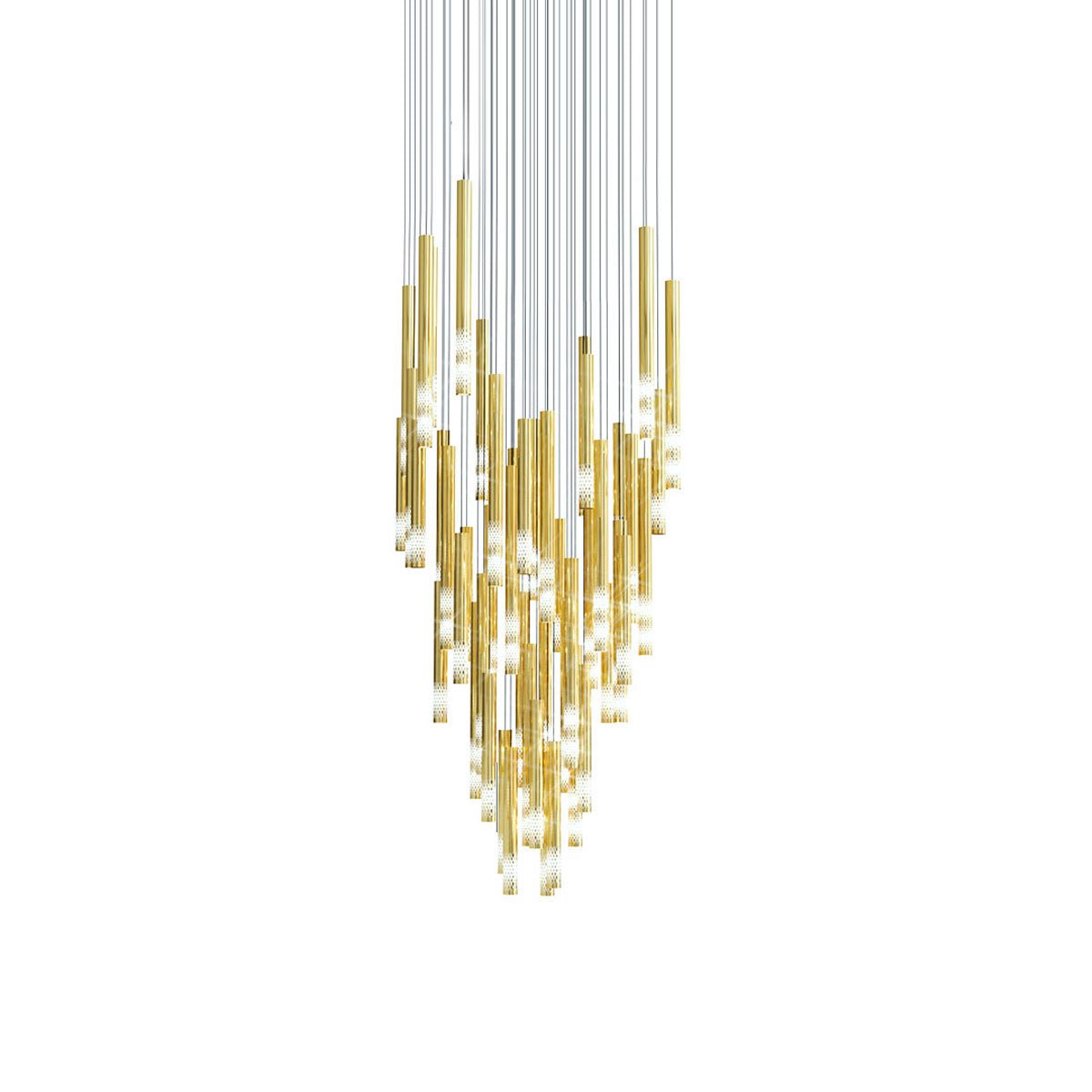Ovynira Kronleuchter mit goldenen Stäben-Letslighting