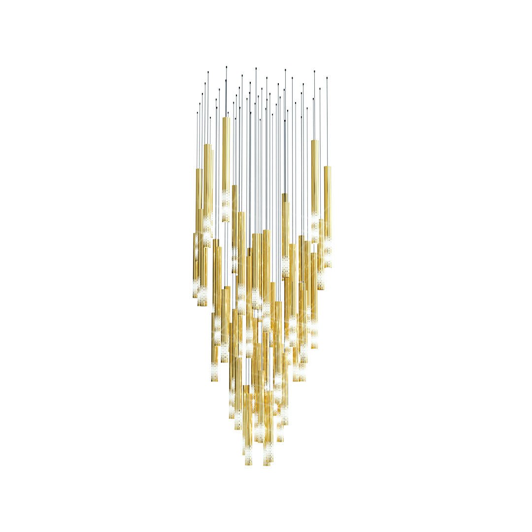 Ovynira Kronleuchter mit goldenen Stäben-Letslighting